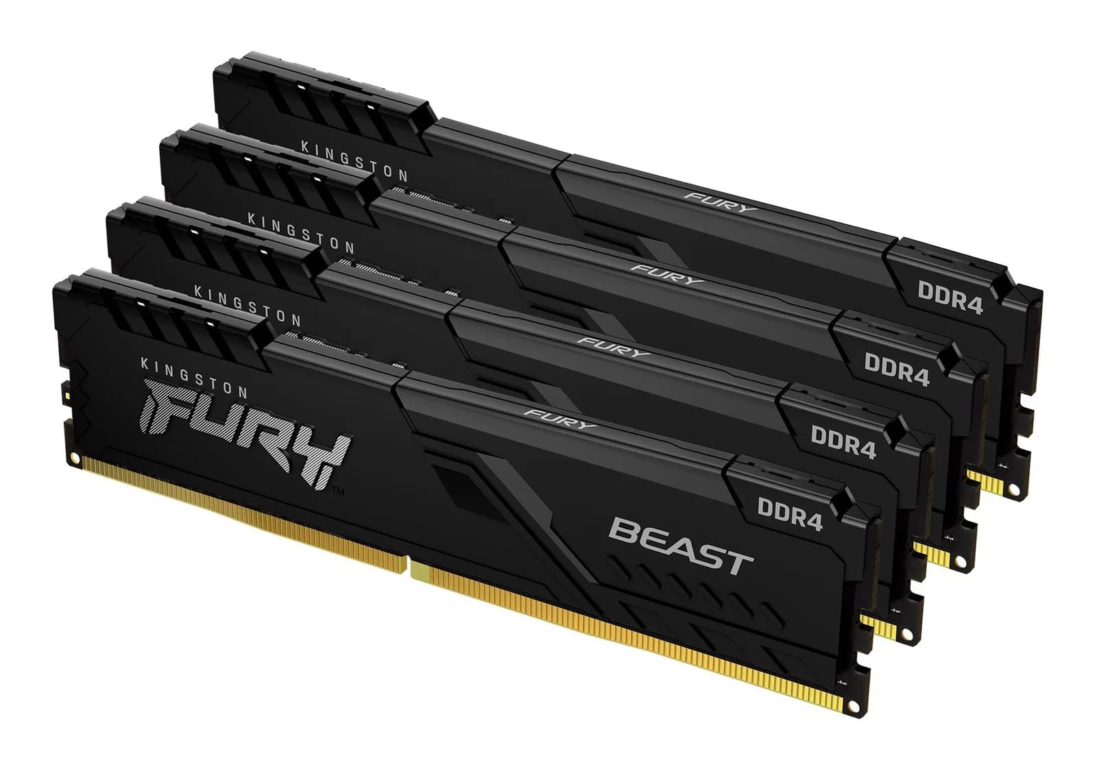 Kingston Technology FURY Beast 128GB 2666MT/s DDR4 CL16 DIMM (Kit of 4) Black
