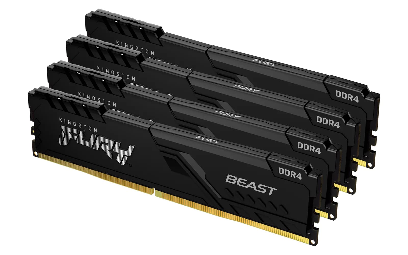 Kingston Technology FURY Beast 16GB 2666MT/s DDR4 CL16 DIMM (Kit of 4) Black