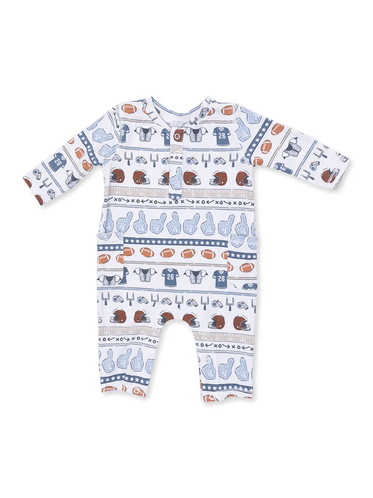 Uni Romper, Football Stripe by Angel Dear