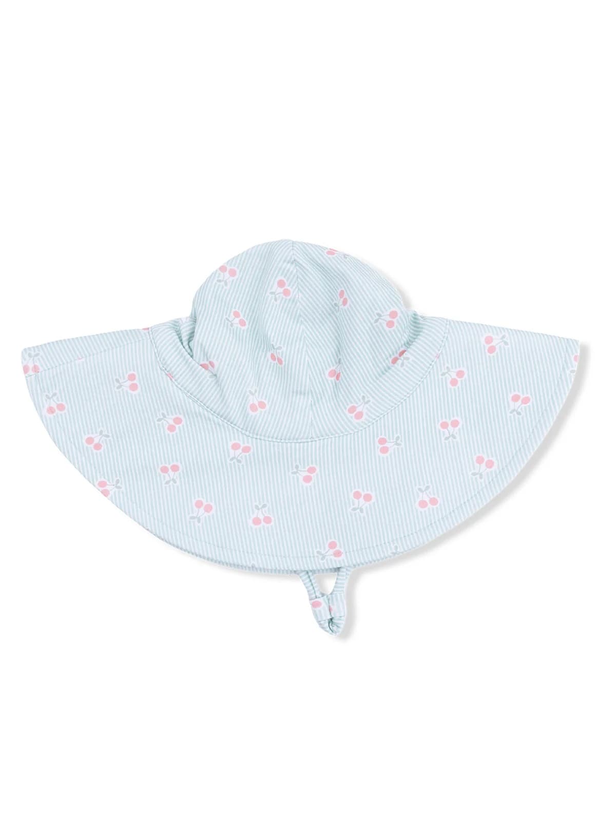 Wide Brim Sunhat, Tiny Cherry Stripe by Angel Dear