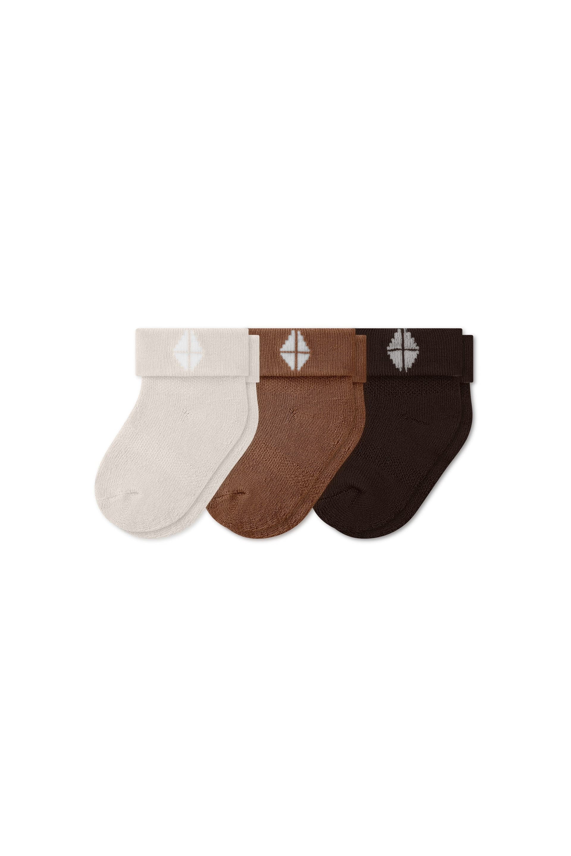 Baby 3-Pack Socks in Cafe by Kyte Baby
