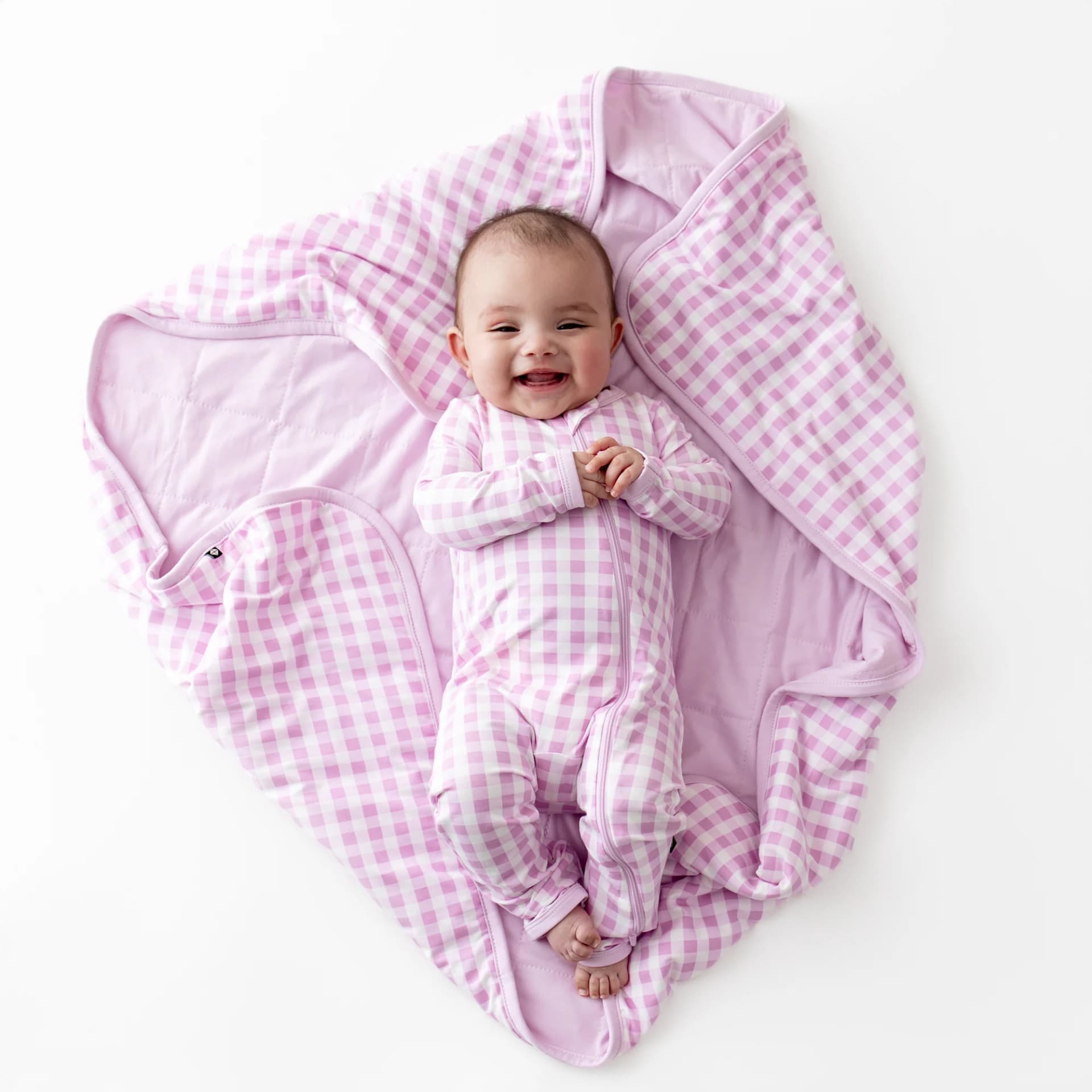 Baby Blanket in Gingham Thistle 1.0 by Kyte Baby