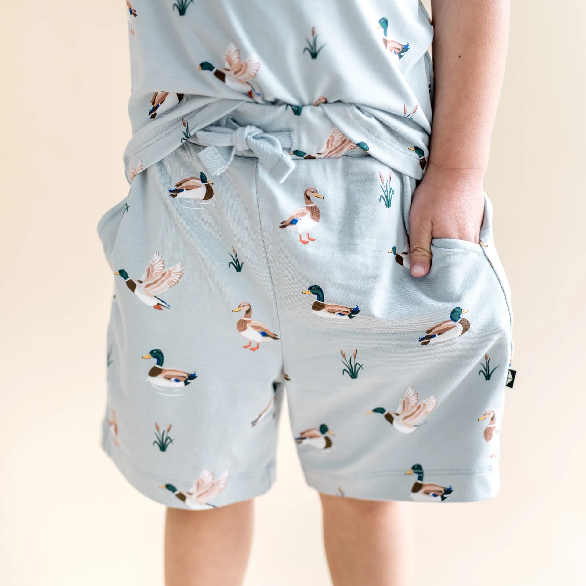 Drawstring Short in Mallard Duck by Kyte Baby