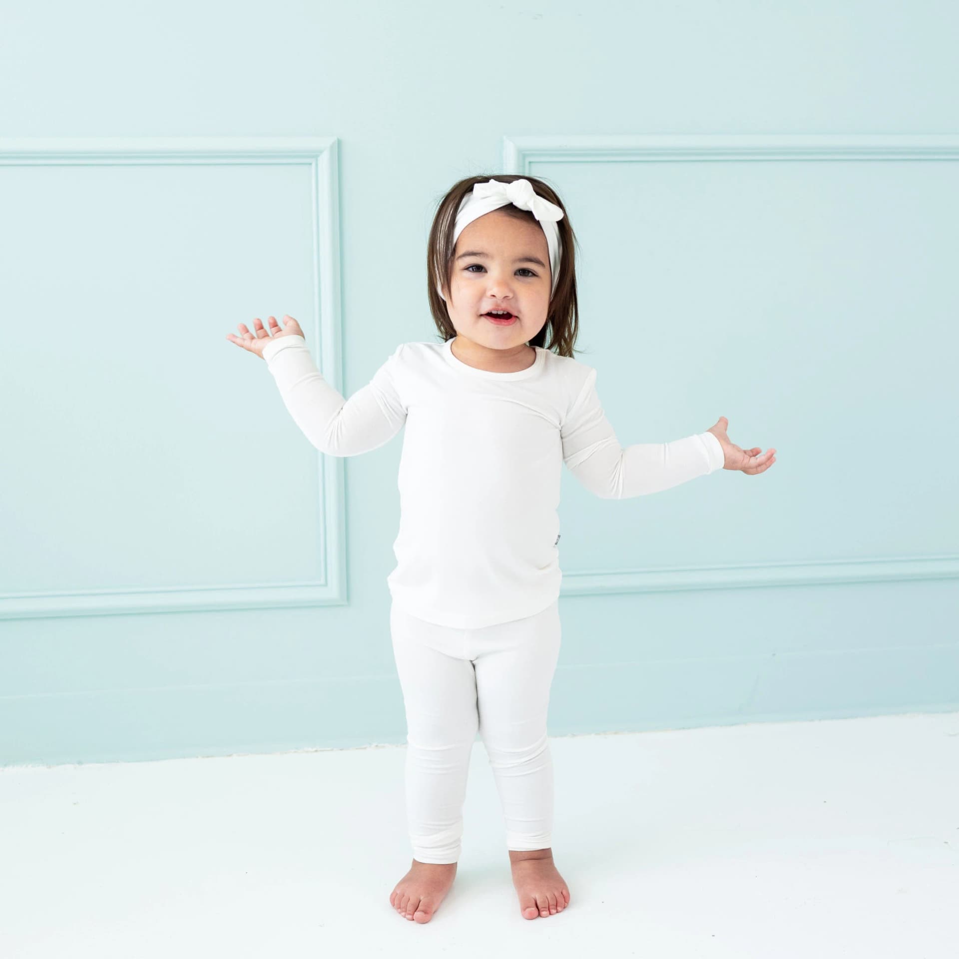 Long Sleeve Pajamas in Cloud by Kyte Baby