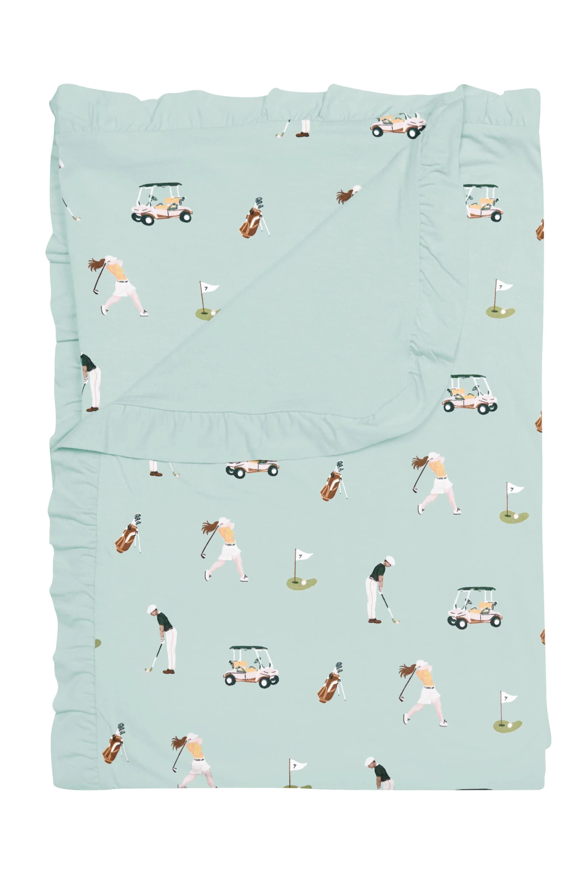 Ruffle Toddler Blanket in Golf 0.5 by Kyte Baby