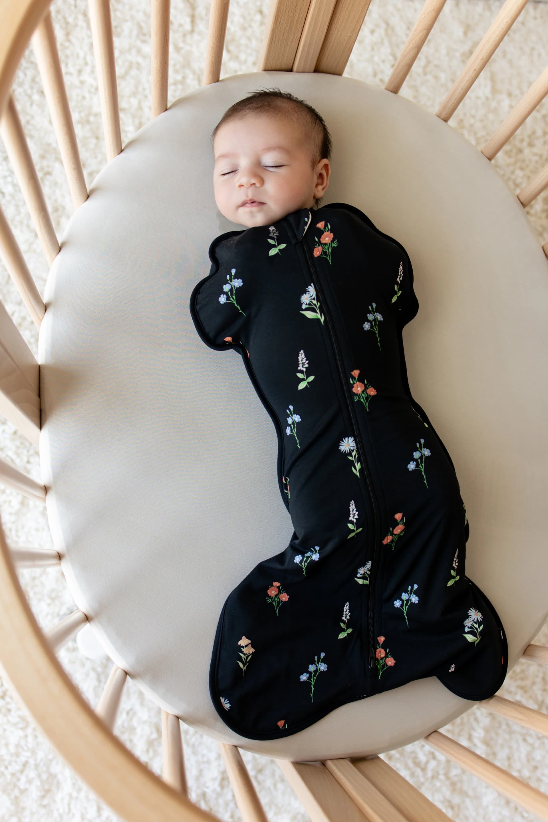 Swaddle Bag in Midnight Wildflower 0.5 by Kyte Baby