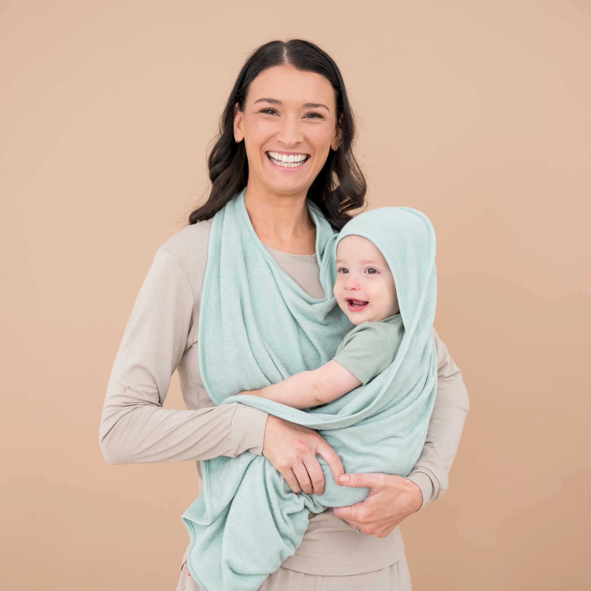 Terry Apron Towel in Sage by Kyte Baby