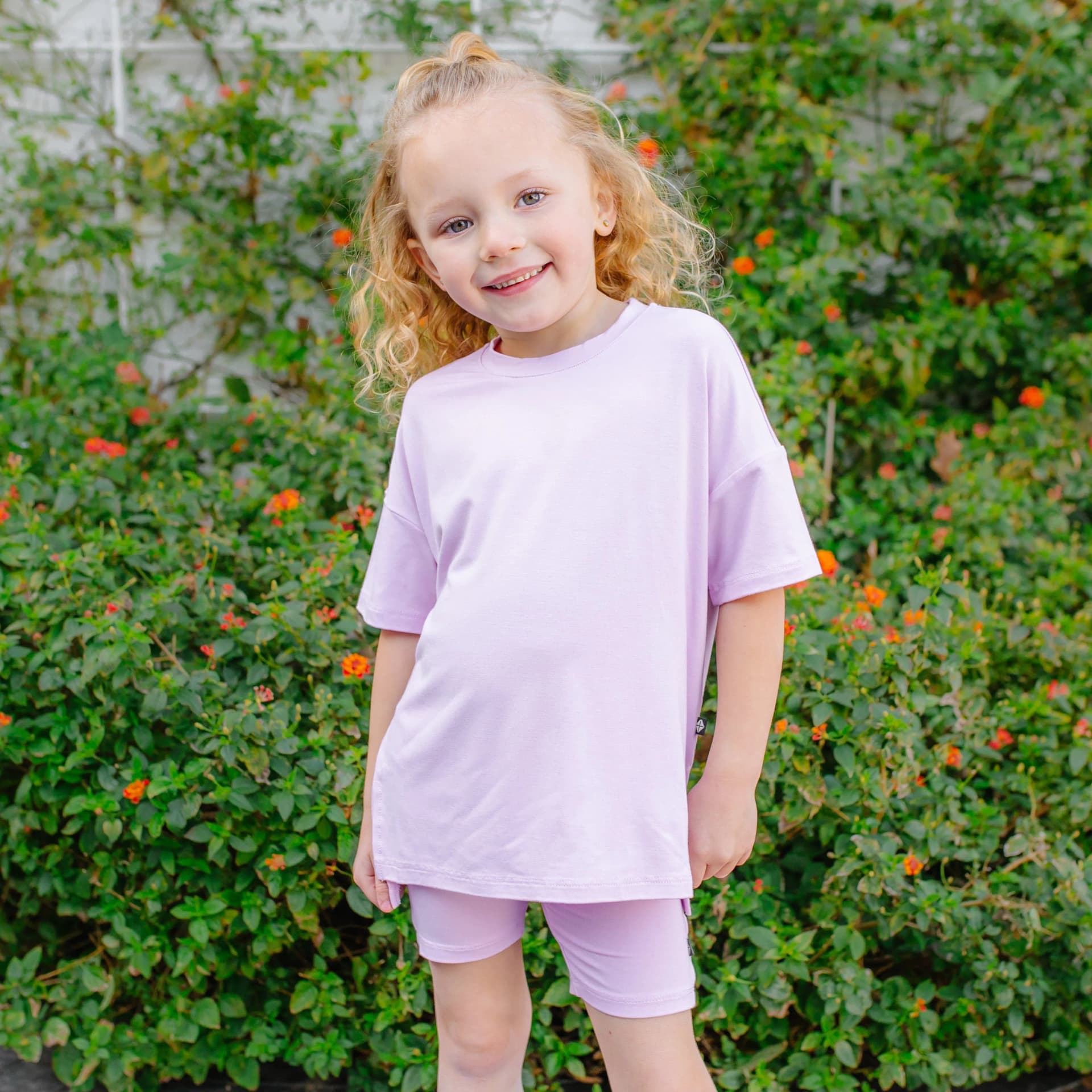 Toddler Biker Short Set in Thistle by Kyte Baby