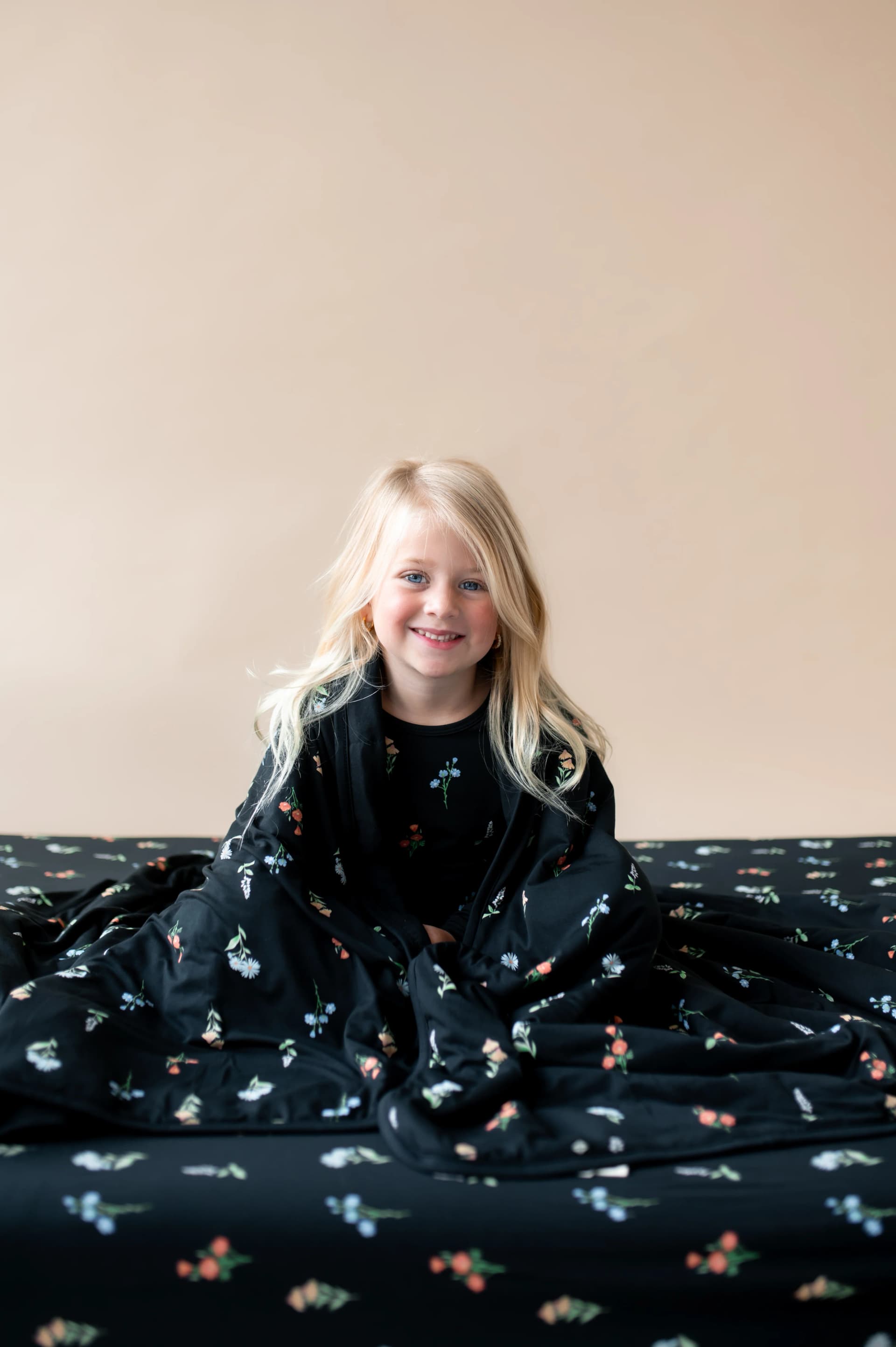 Toddler Blanket in Midnight Wildflower 1.0 by Kyte Baby