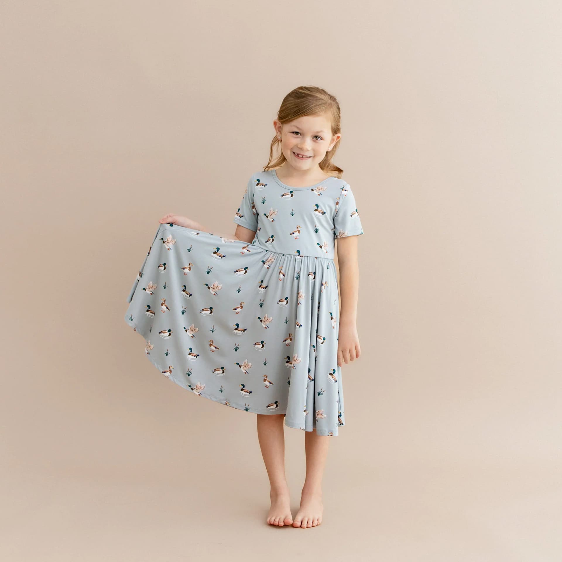 Twirl Dress in Mallard Duck by Kyte Baby