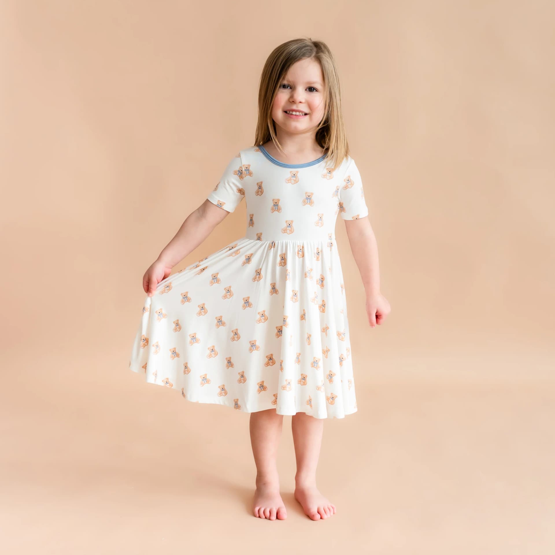Twirl Dress in Teddy Bear by Kyte Baby