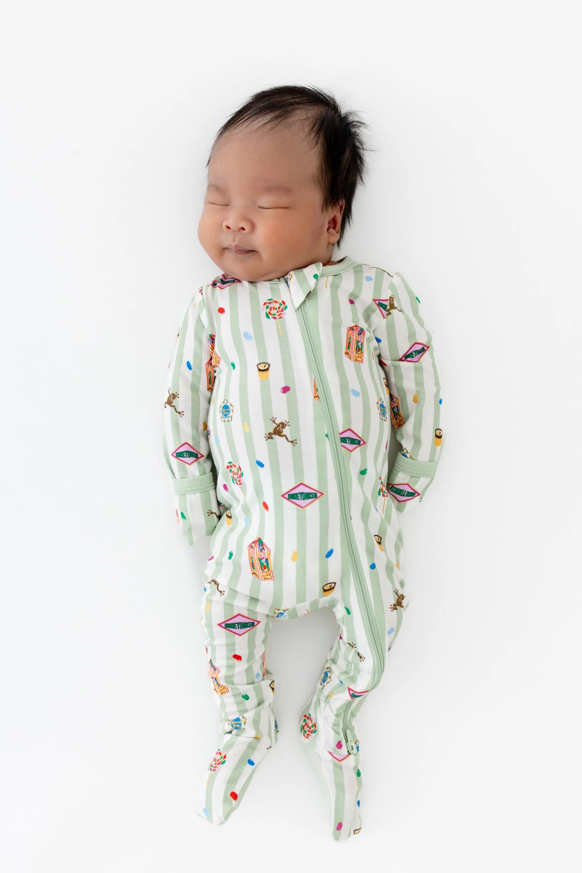 Zippered Footie in Honeydukes by Kyte Baby