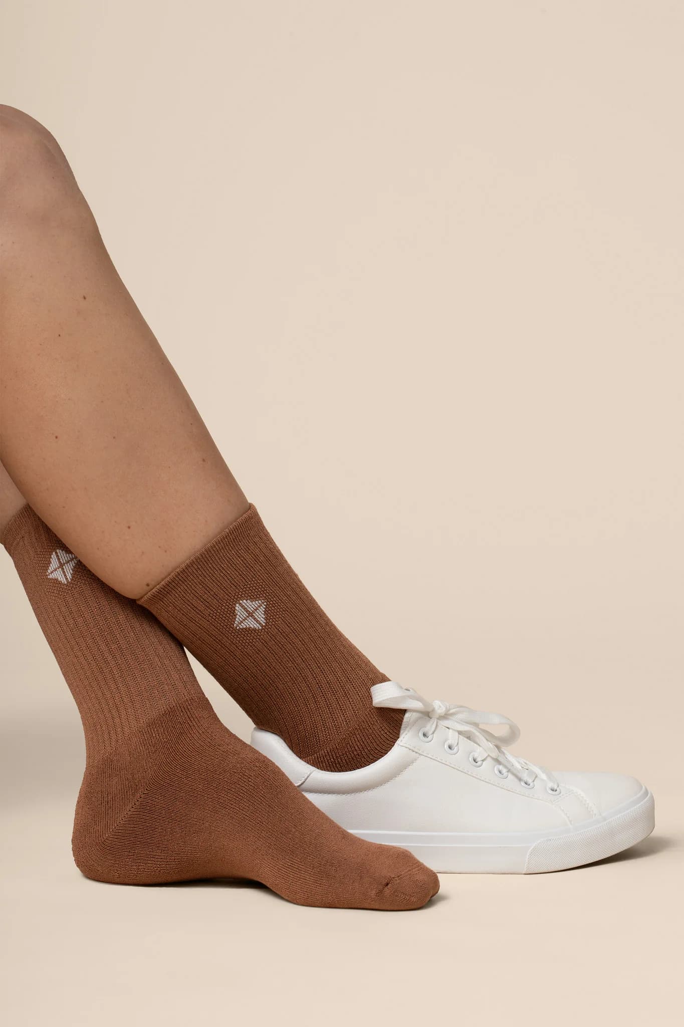 Adult Crew Socks in Latte by Kyte Living