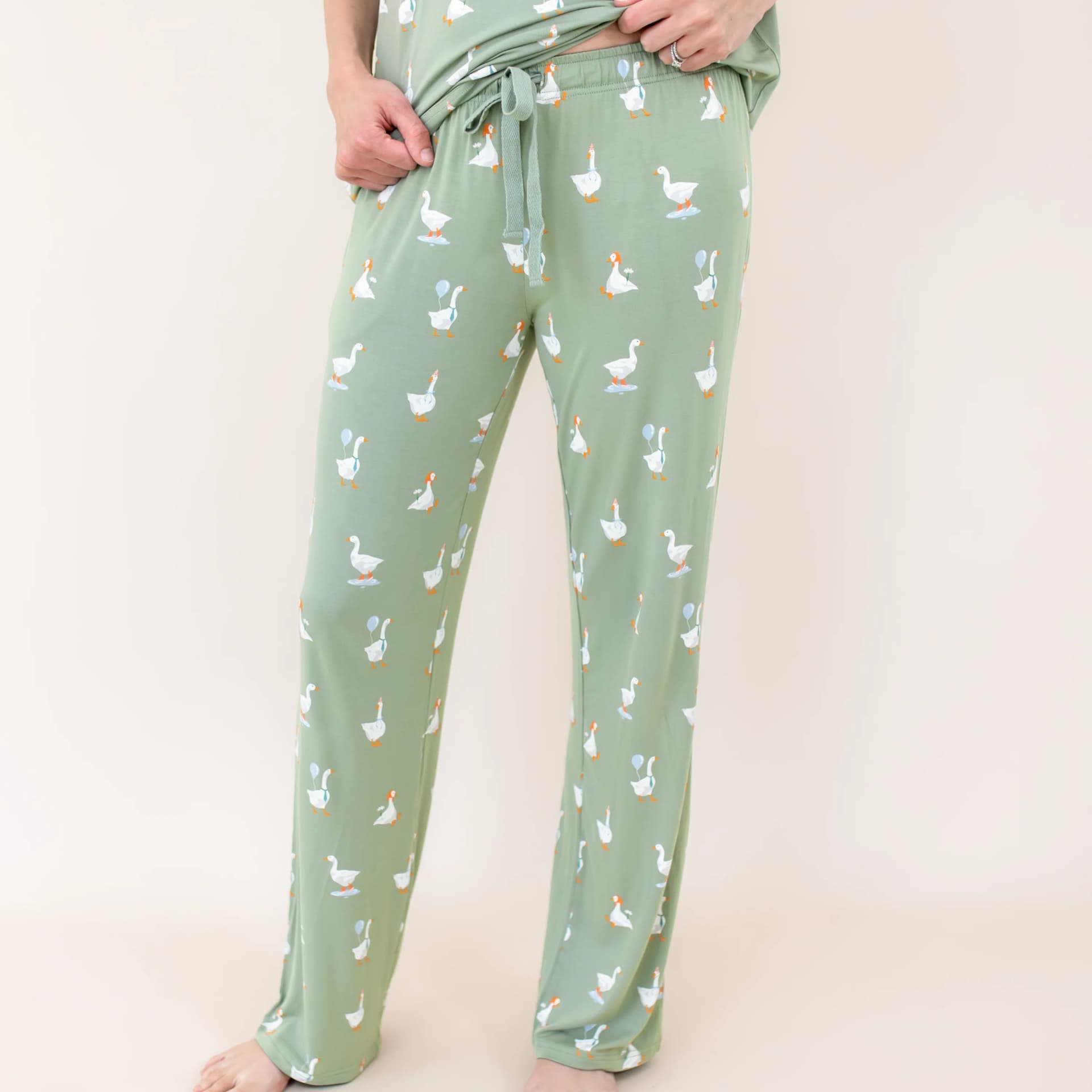 Women's Lounge Pants in Silly Goose by Kyte Living