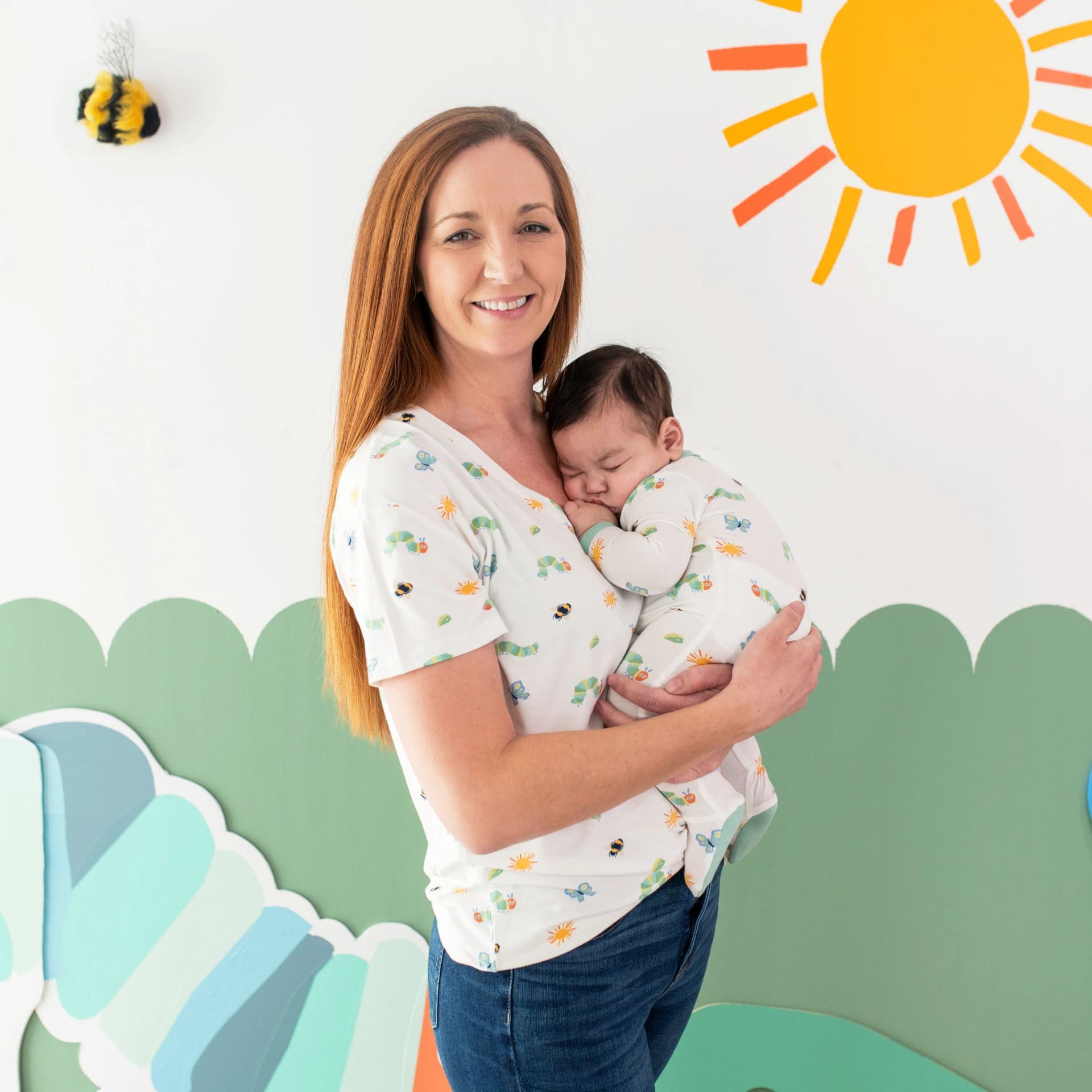 Women’s Relaxed Fit V-Neck in The Very Hungry Caterpillar™ and Friends by Kyte Living