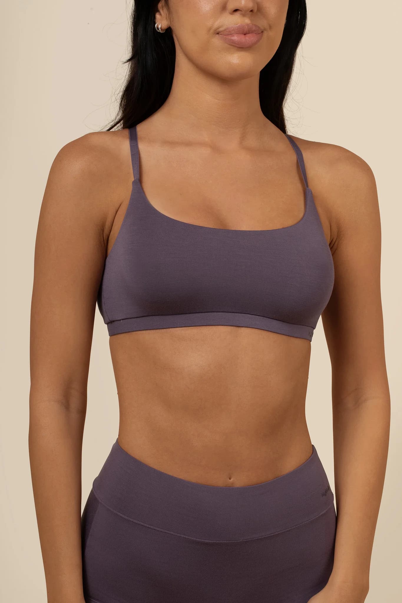 Women's Scoop Neck Bralette in Currant by Kyte Living