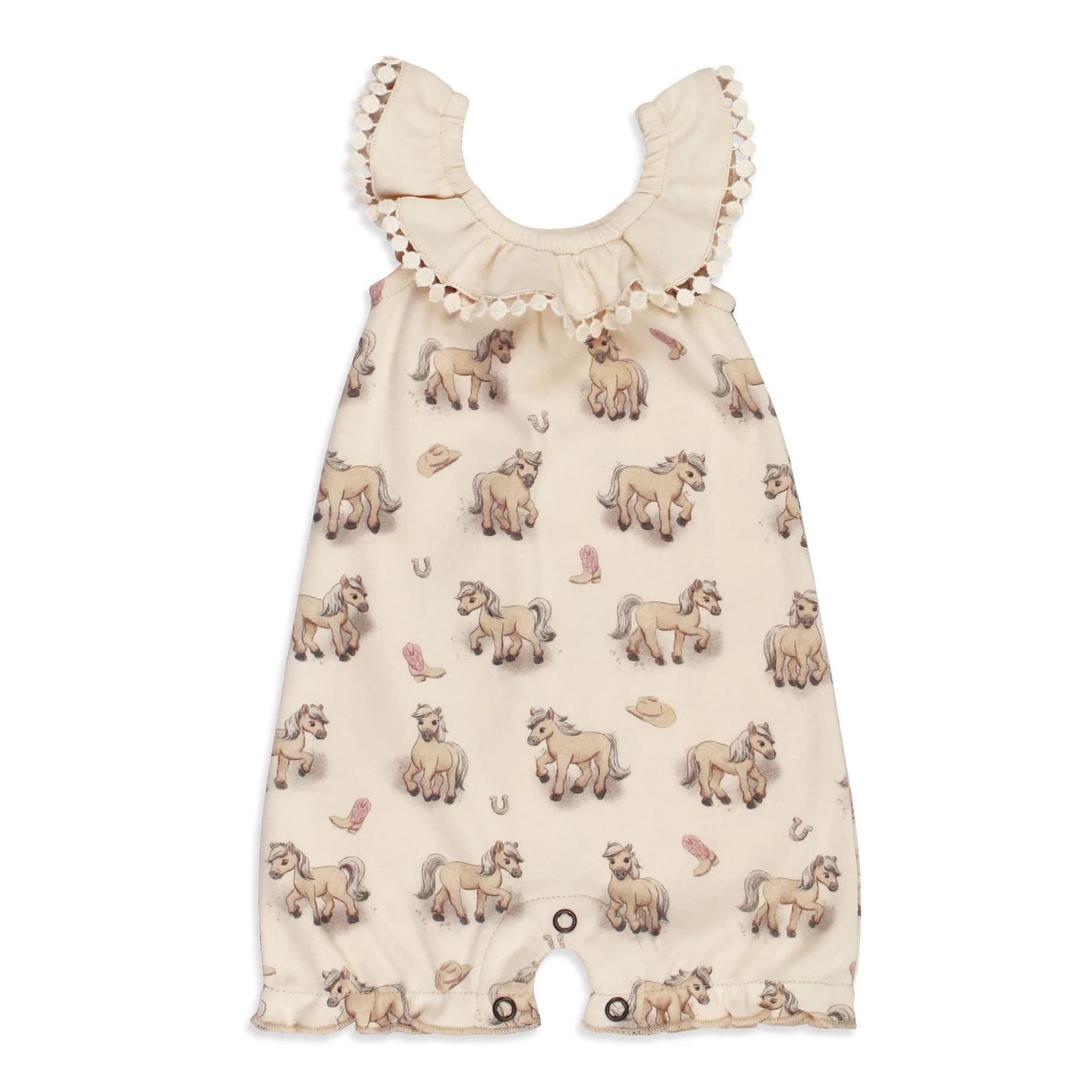 Blush Boots | Organic Bubble Romper by L'Ovedbaby