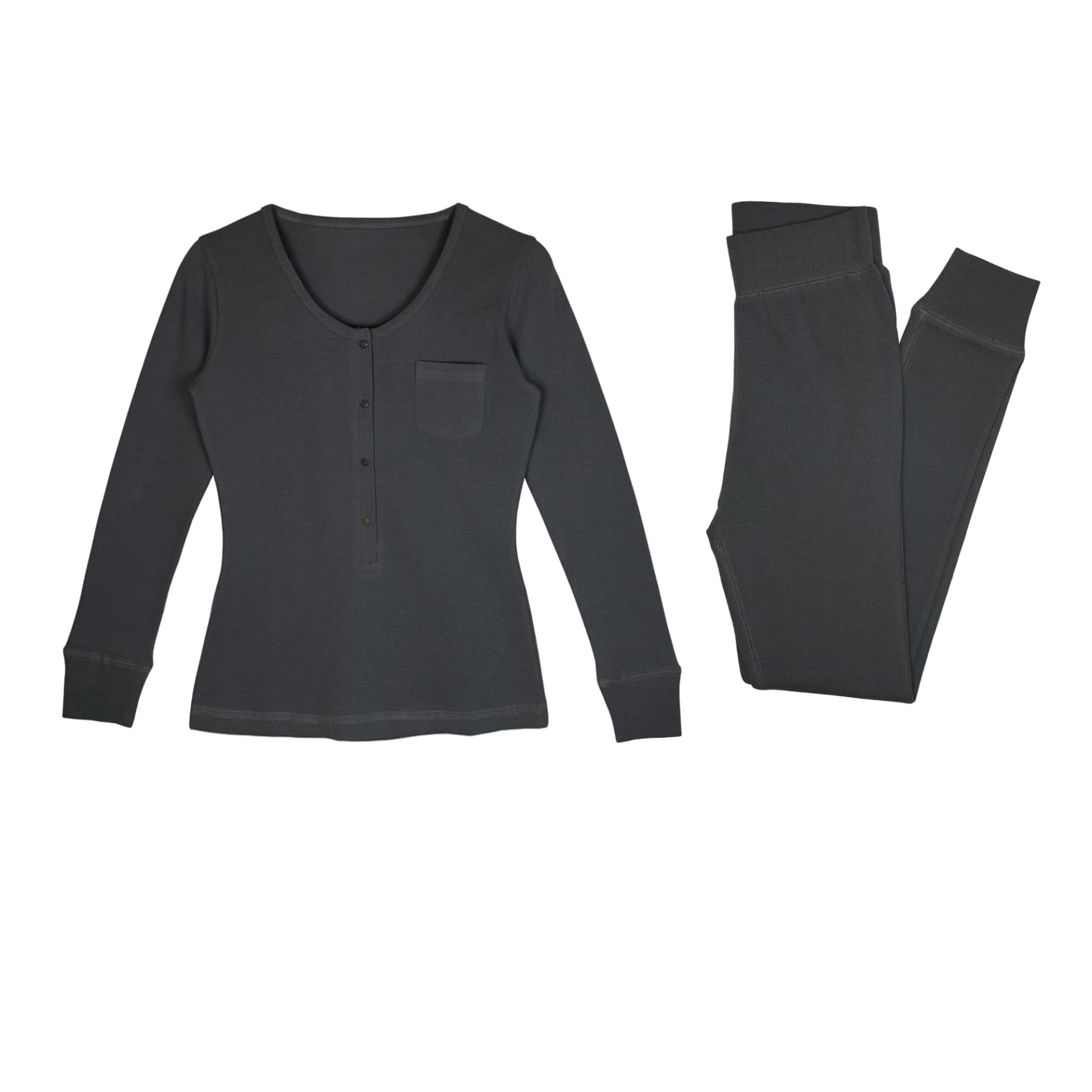 Coal | Women's Organic Thermal Lounge Set by L'Ovedbaby