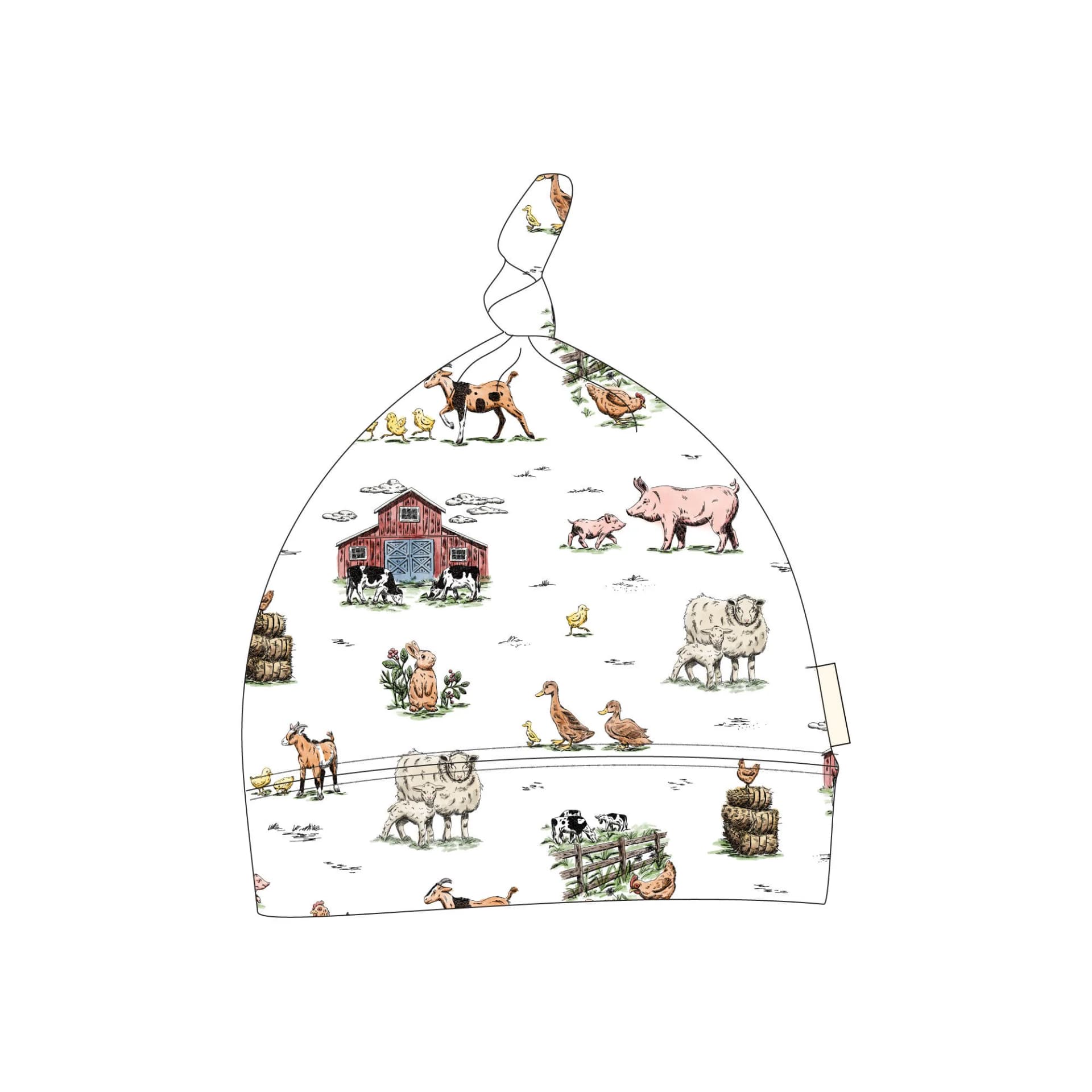 Farm Friends | Organic Knotted Hat by L'Ovedbaby