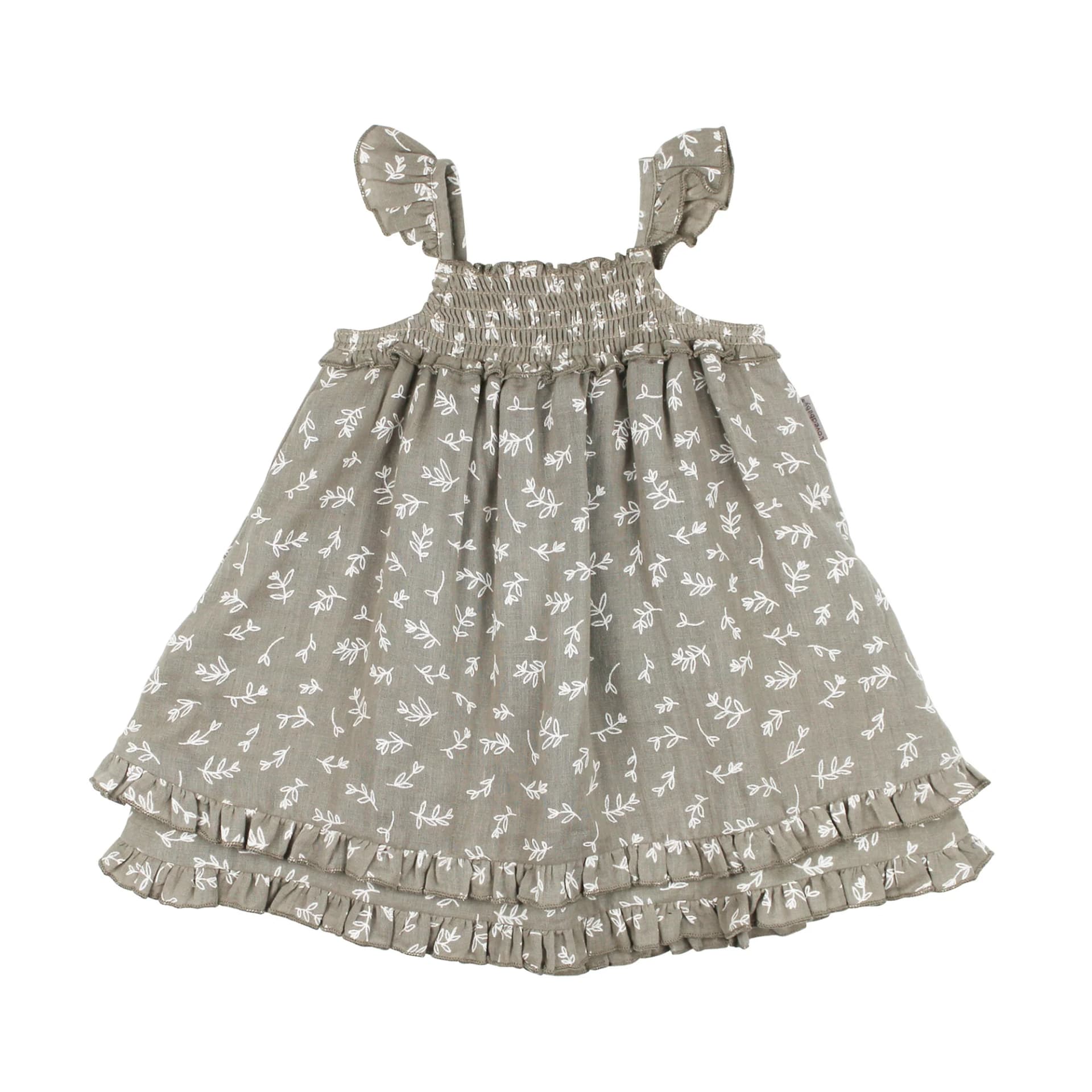 Fawn Leaves | Organic Muslin Summer Dress by L'Ovedbaby