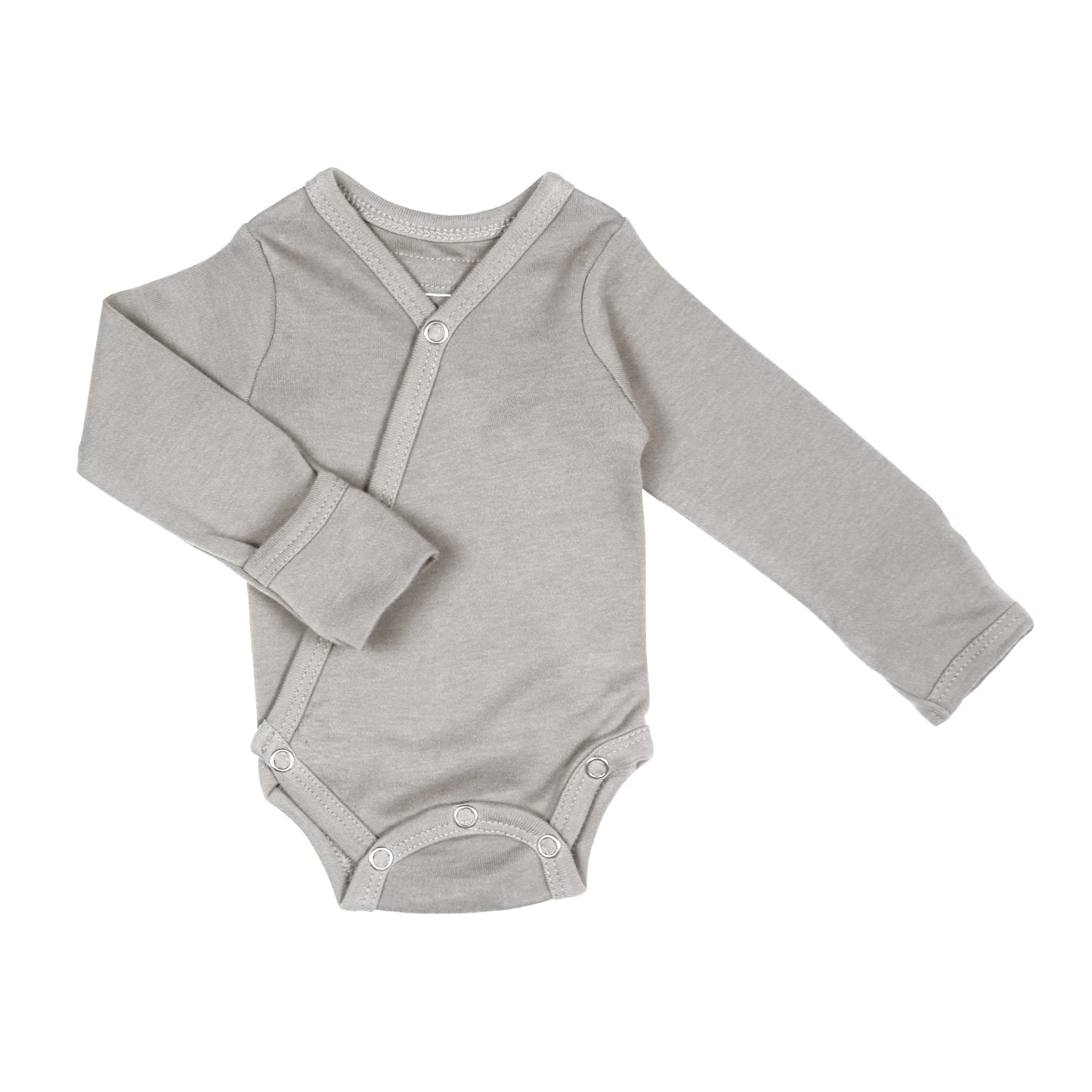 Light Gray | Organic Kimono Bodysuit by L'Ovedbaby