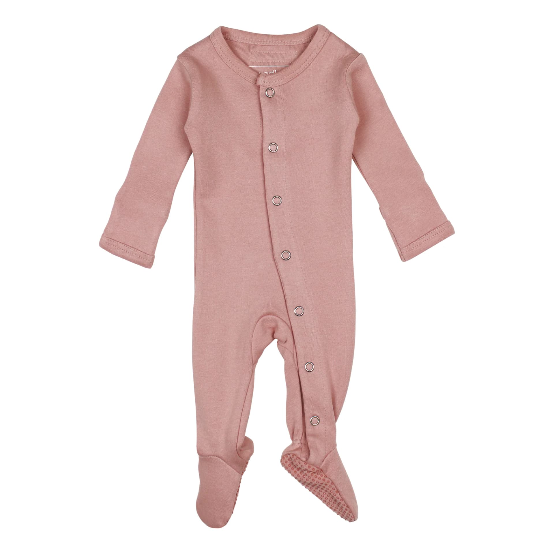 Mauve | Organic Snap Footie by L'Ovedbaby