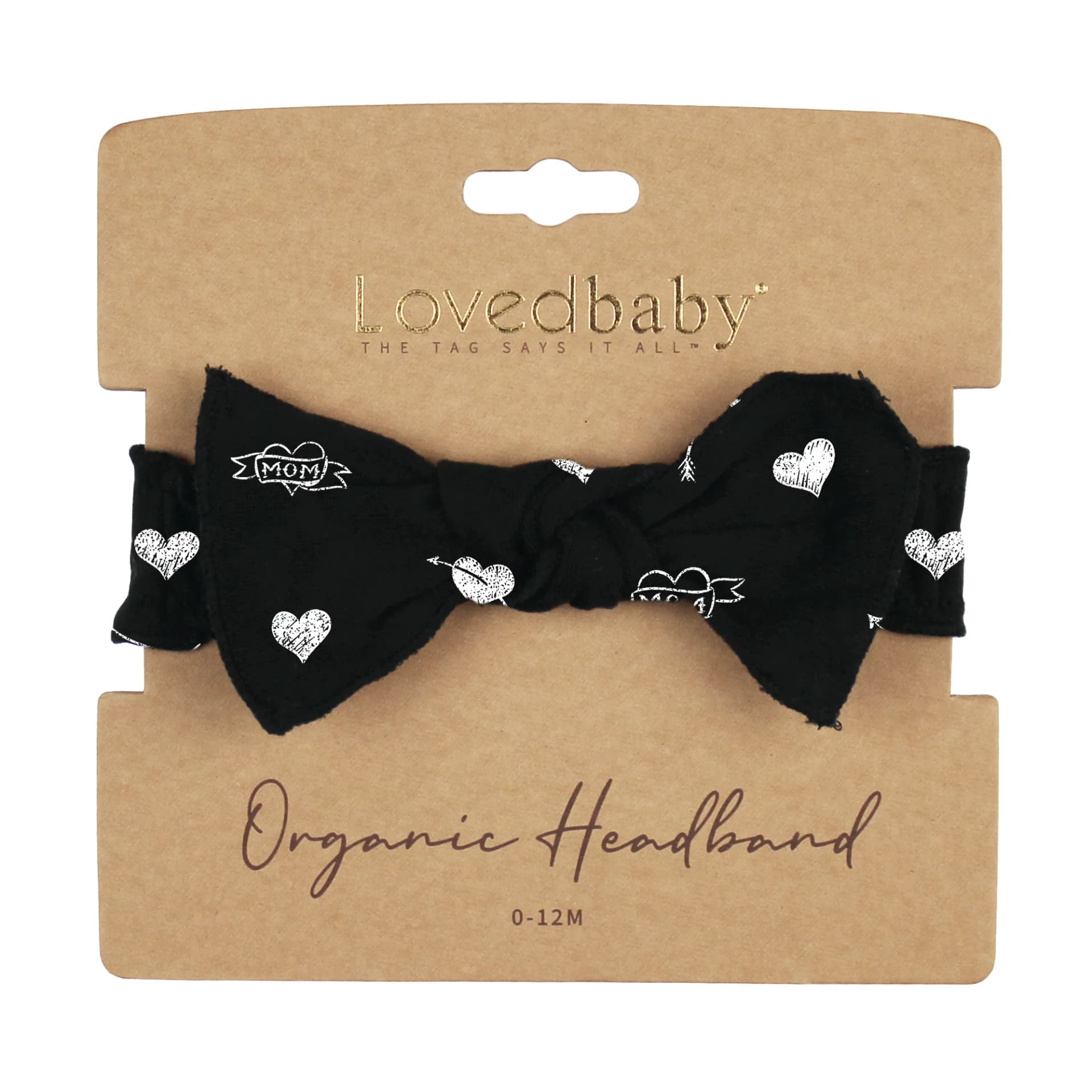 Mom Heart | Organic Smocked Headband by L'Ovedbaby