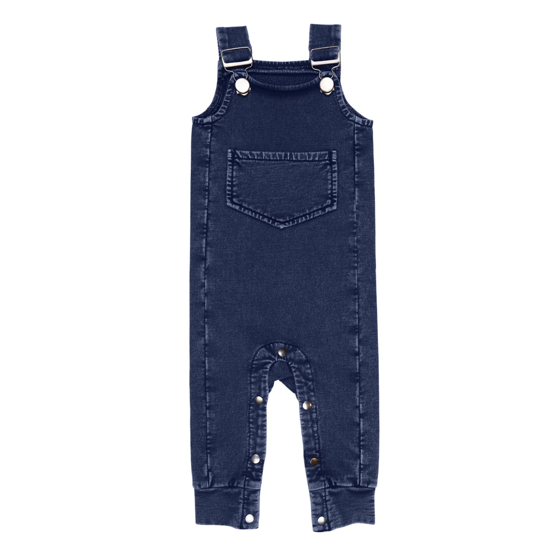 Navy | Organic Faux Denim Overall by L'Ovedbaby