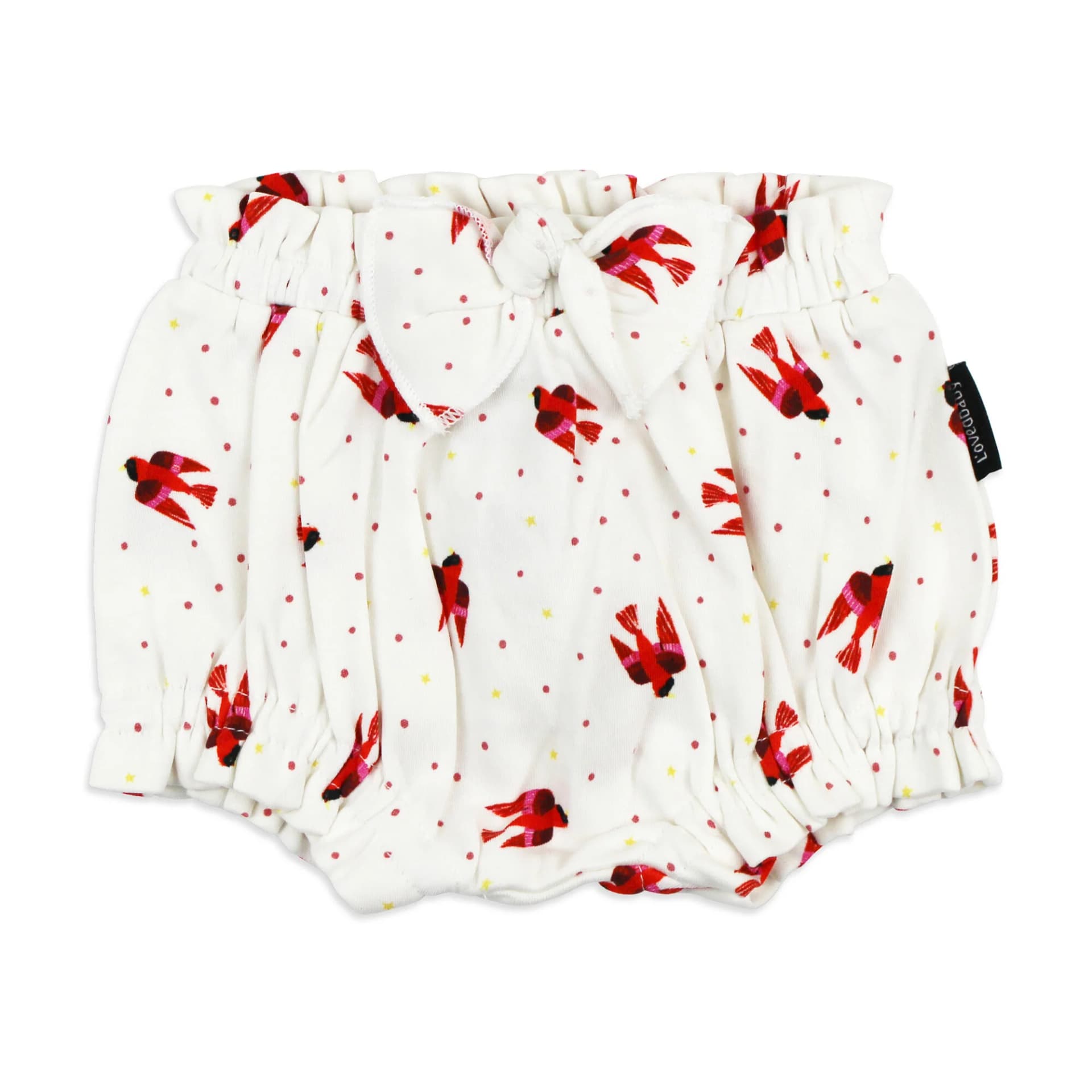 Red Bird | Organic Ruffle Bloomer by L'Ovedbaby