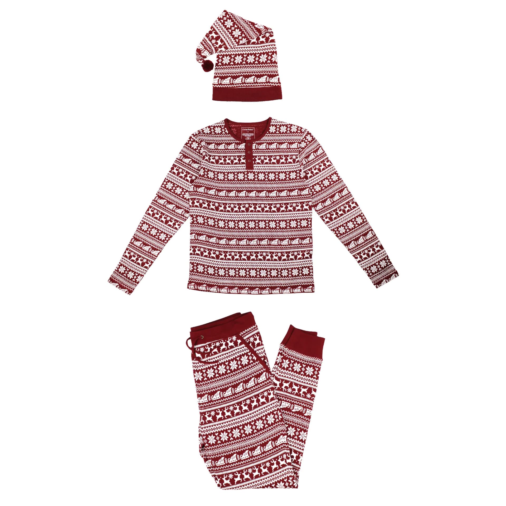 Santa's Sleigh | Men's Holiday Thermal PJ & Cap Set by L'Ovedbaby