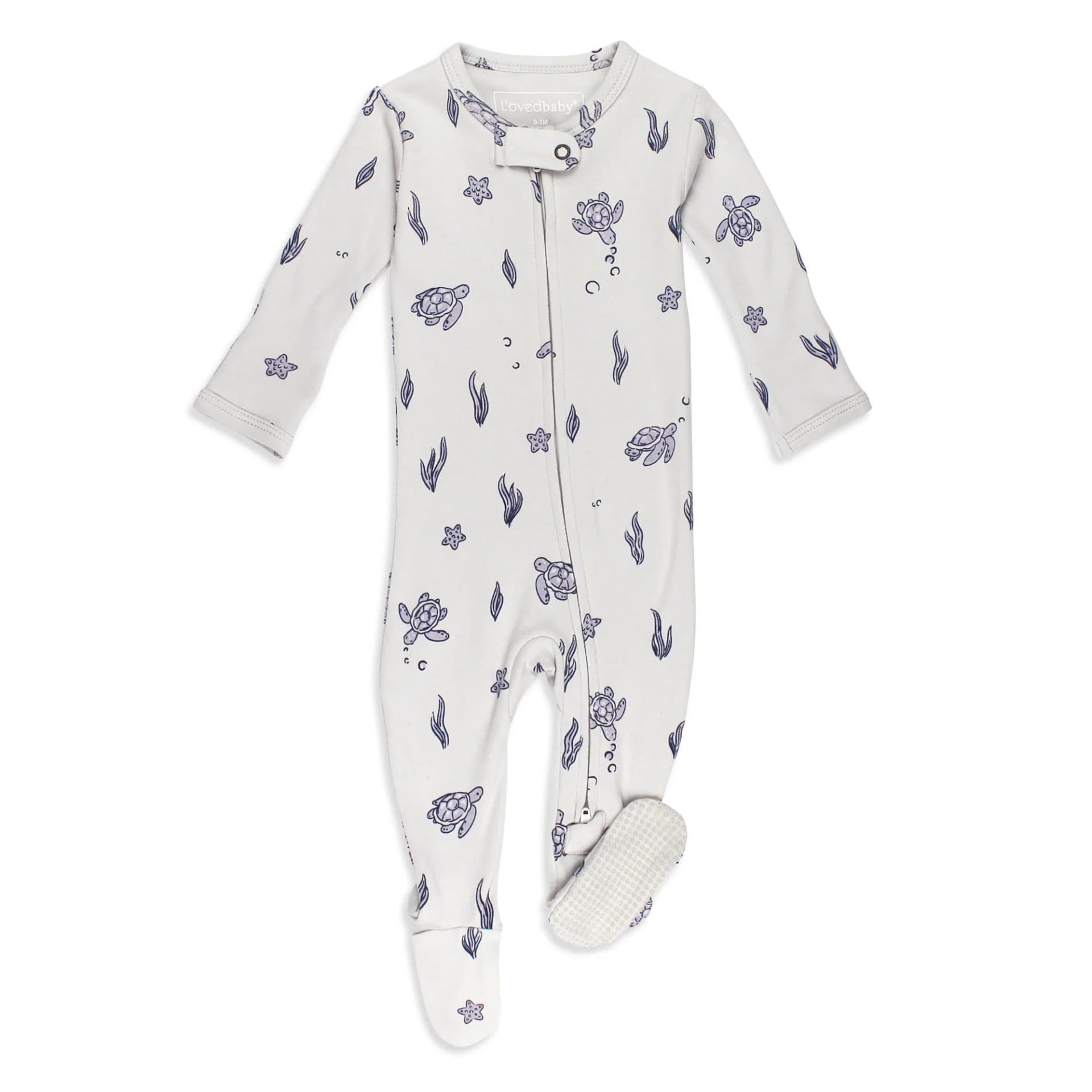 Sea Turtle | Organic Zipper Footie by L'Ovedbaby