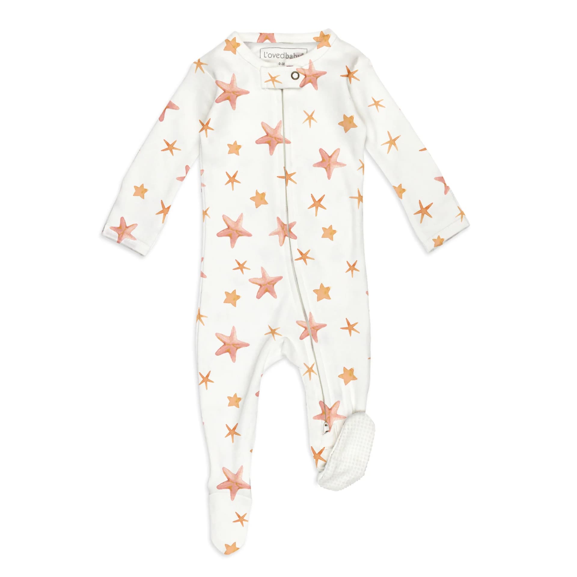 Starfish | Organic Zipper Footie by L'Ovedbaby