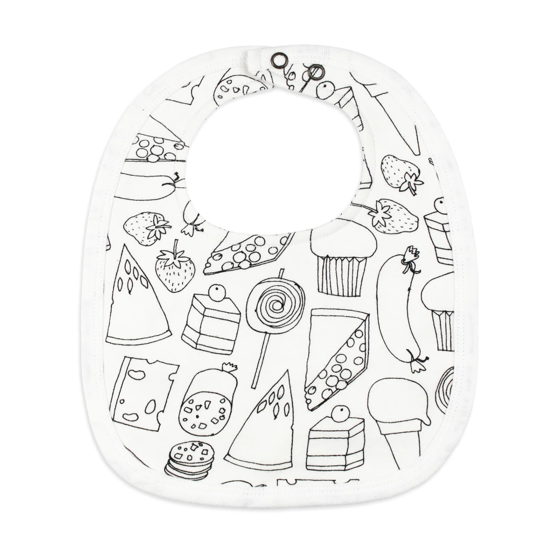 Snacks | Organic 2-Layer Reversible Bib by L'Ovedbaby® X The Very Hungry Caterpillar™