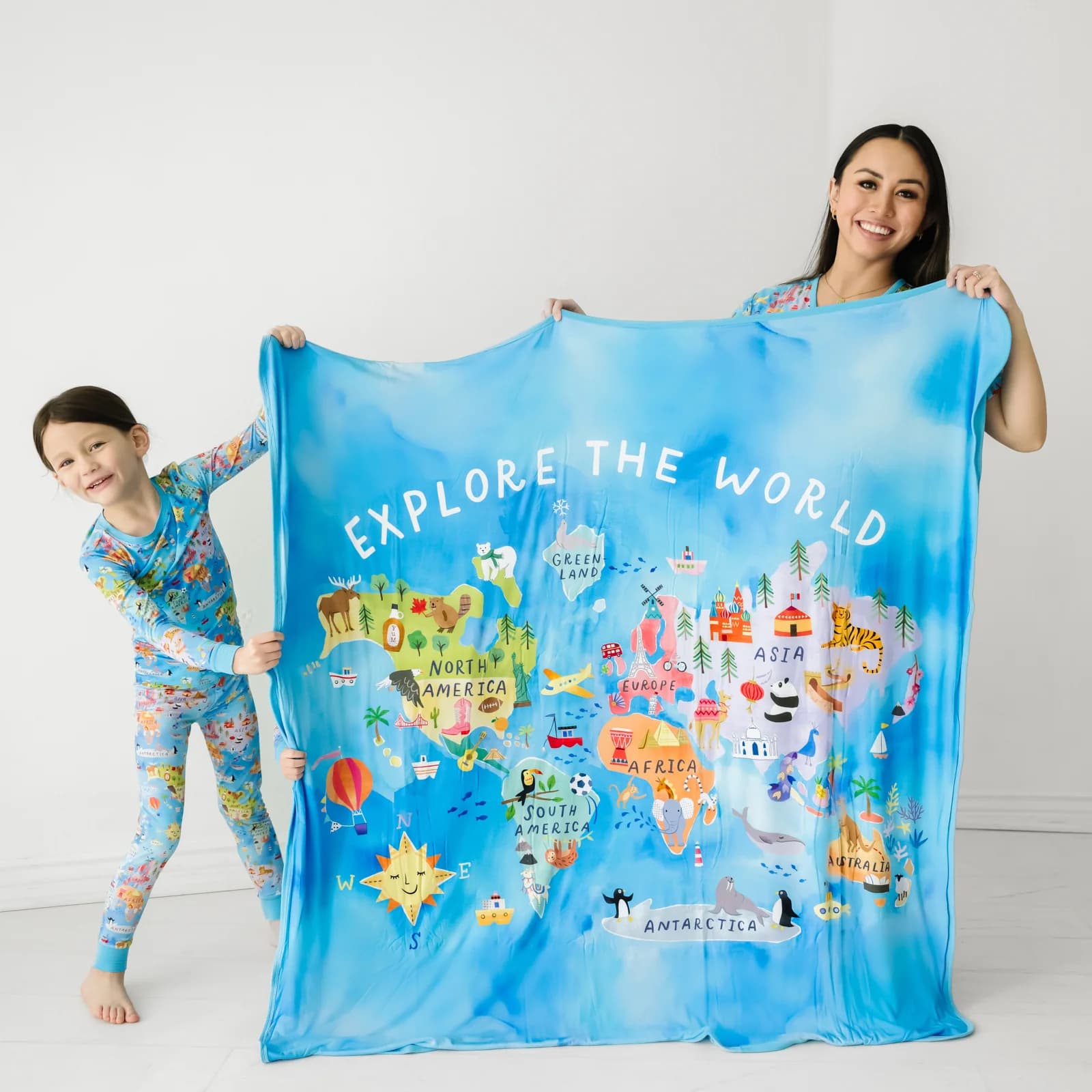 Around The World Large Cloud Blanket by Little Sleepies