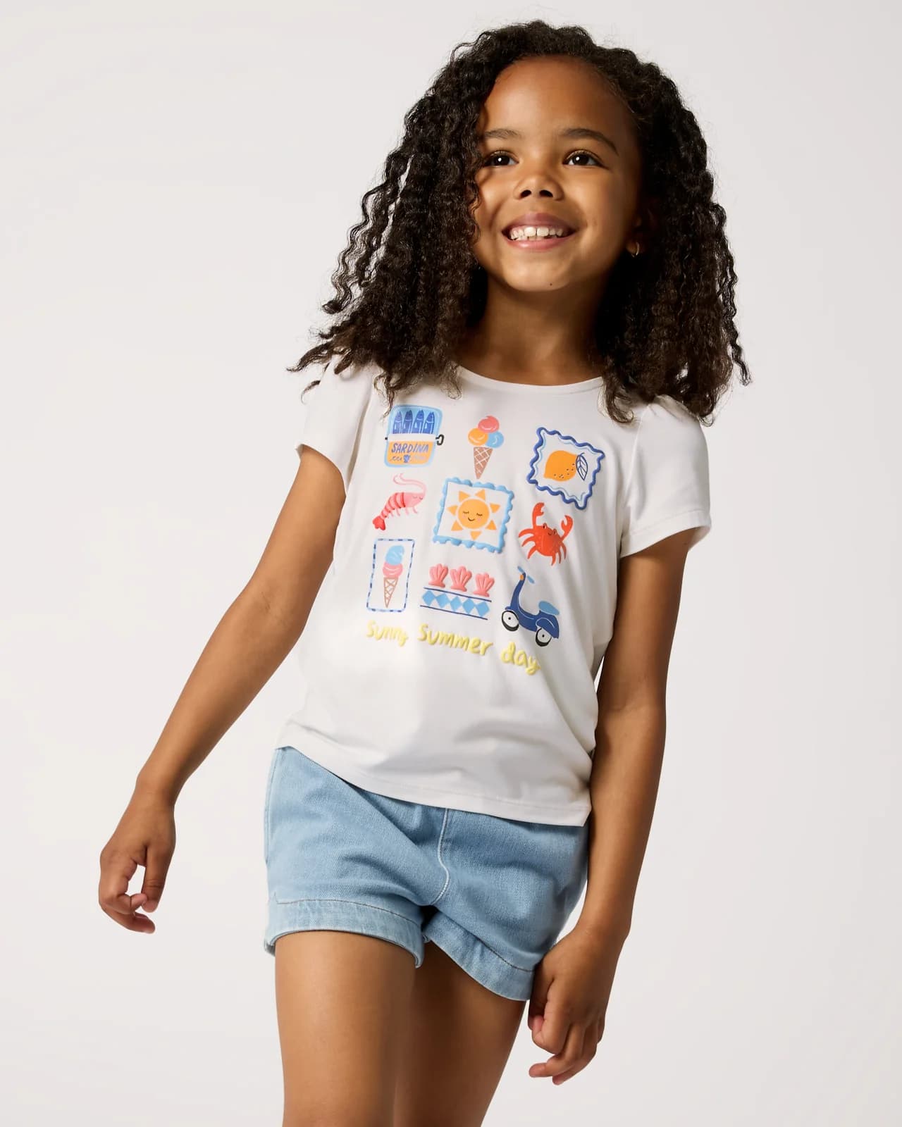 Ciao Bella Bow Back Puff Sleeve Tee by Little Sleepies