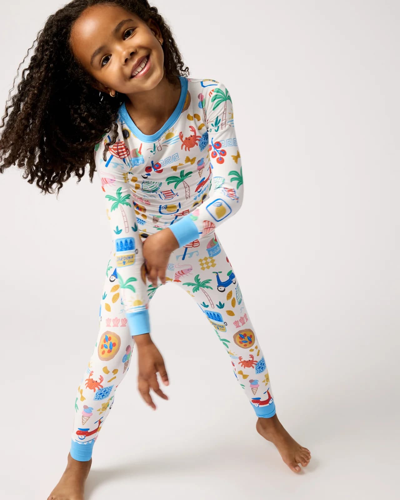Ciao Bella Two-Piece Pajama Set by Little Sleepies