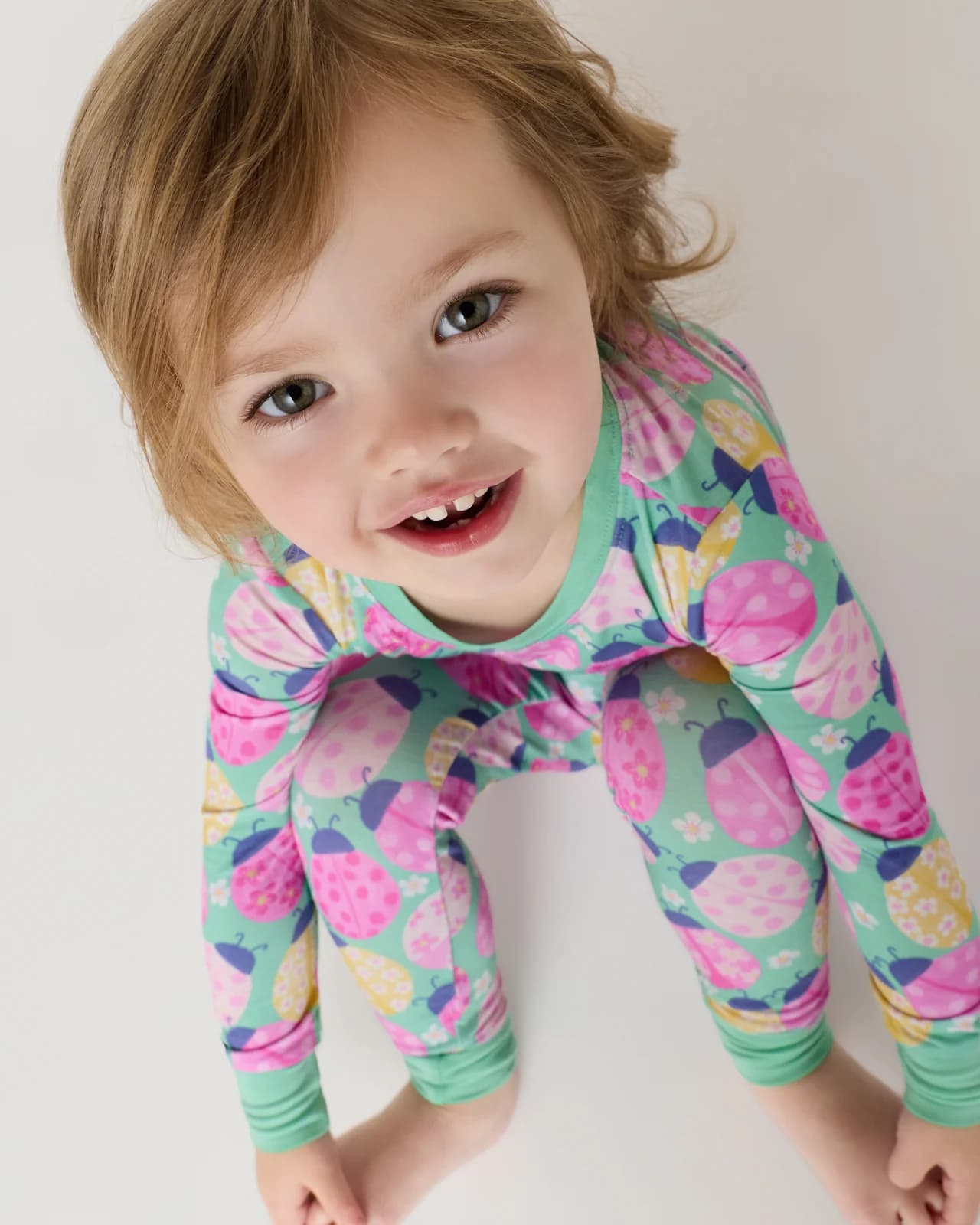 Ladybug Meadow Two-Piece Pajama Set by Little Sleepies