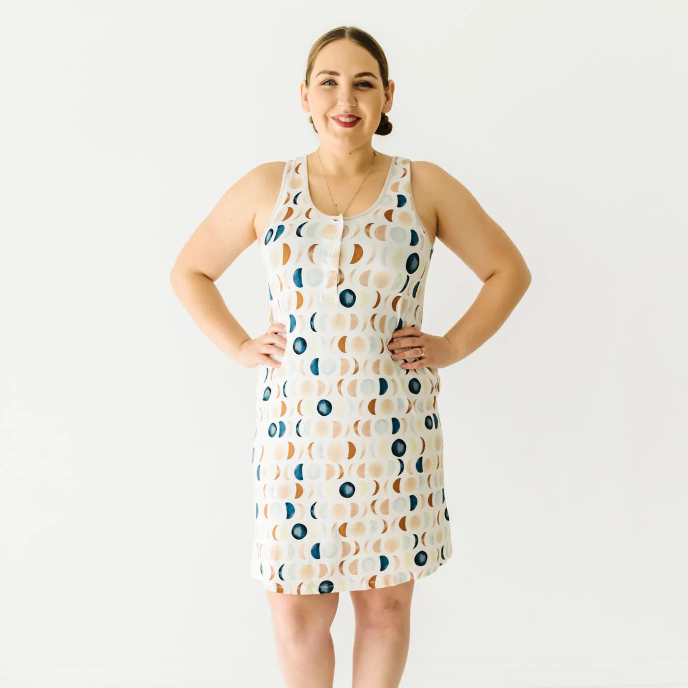 Luna Neutral Women's Tank Nightgown by Little Sleepies
