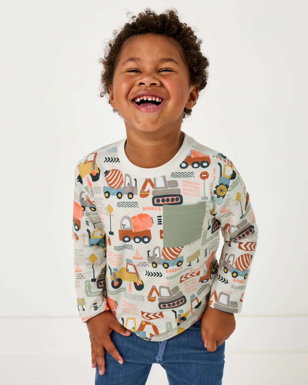 Mini Builders Relaxed Pocket Tee by Little Sleepies