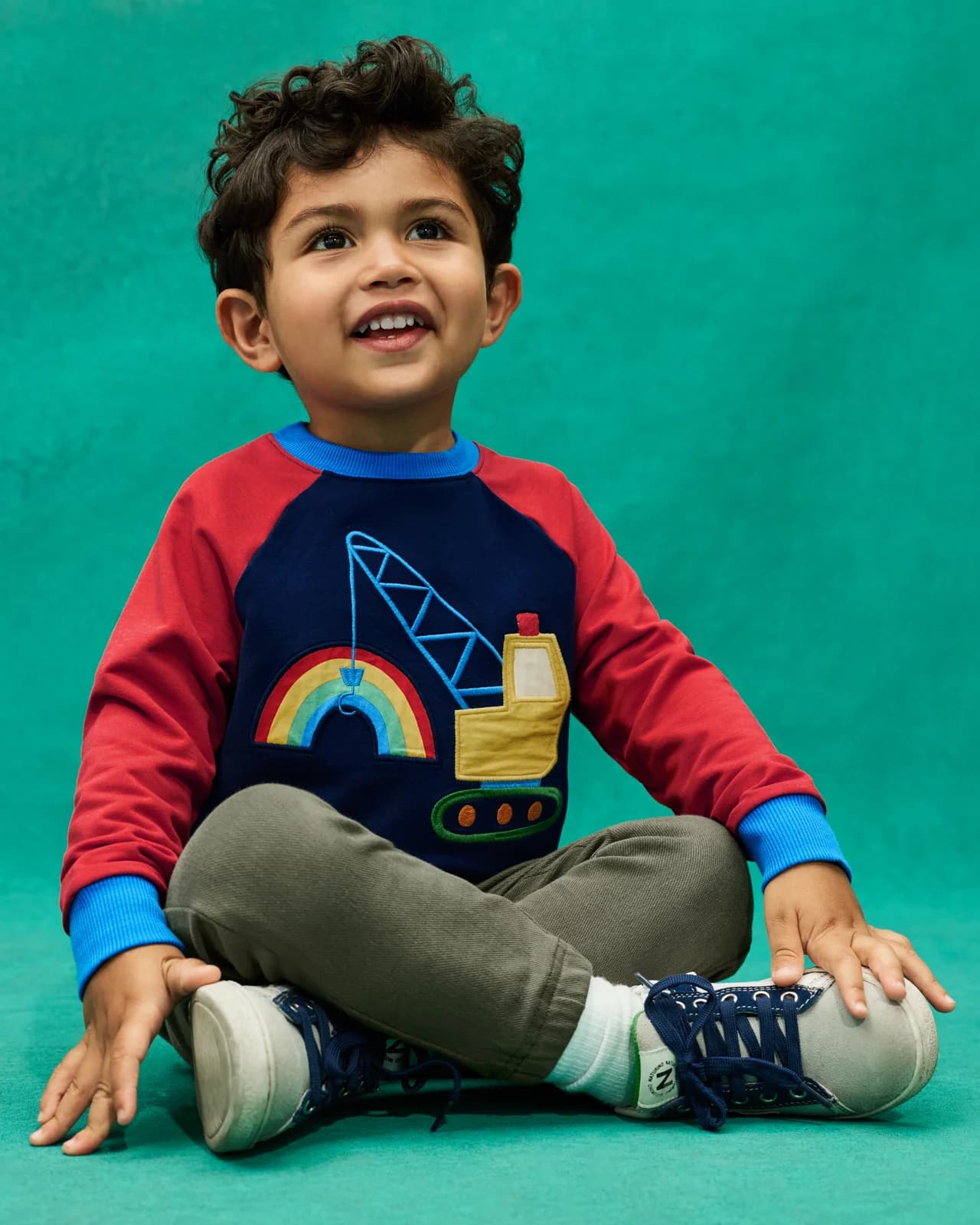 Rainbow Trucks Crewneck Sweatshirt by Little Sleepies