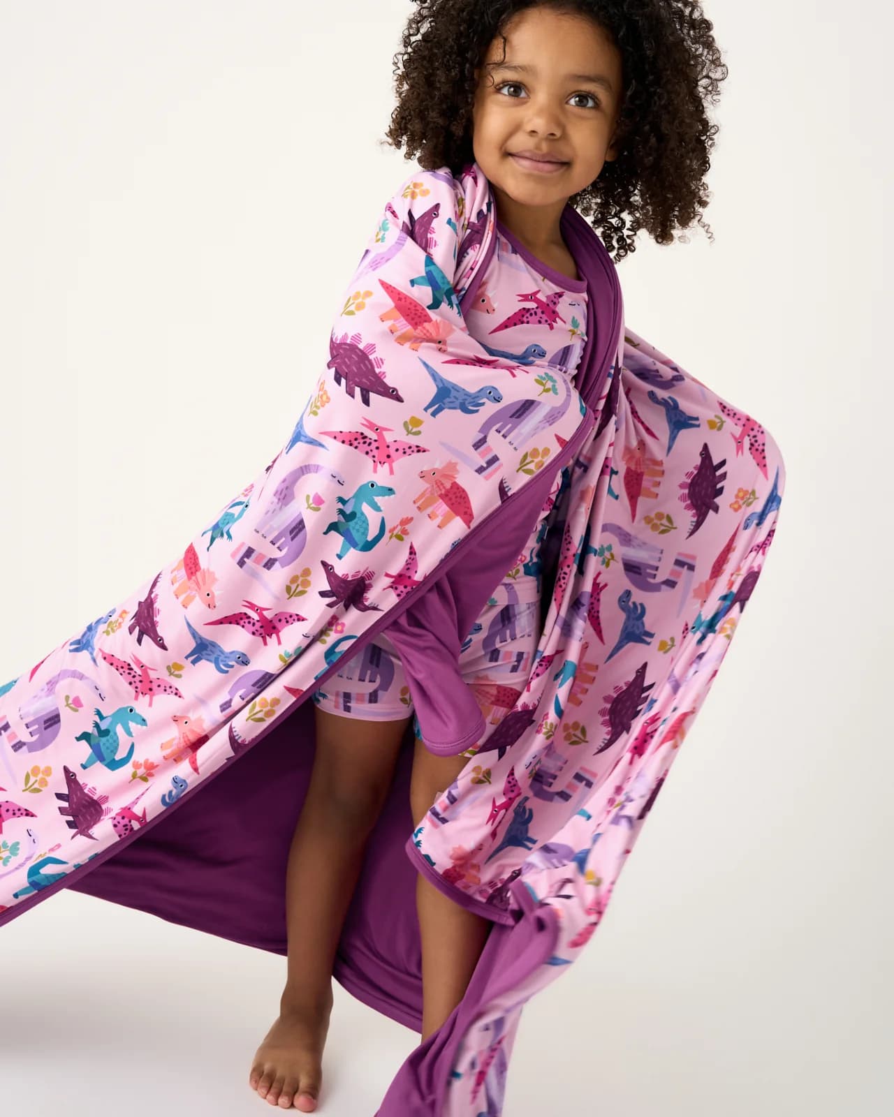 Roar & Explore Pink Large Cloud Blanket® by Little Sleepies