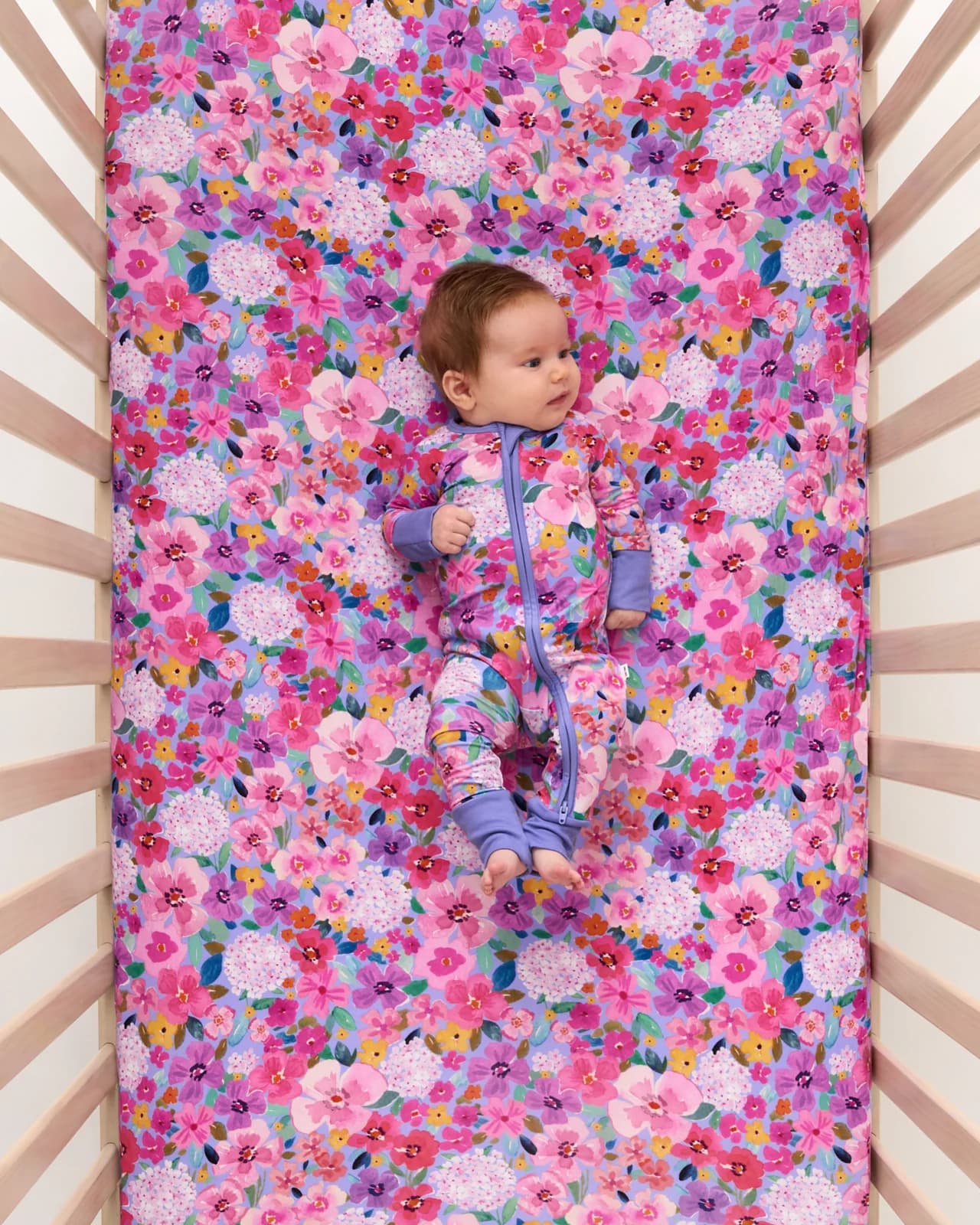 Sweet Sprigs Fitted Crib Sheet by Little Sleepies