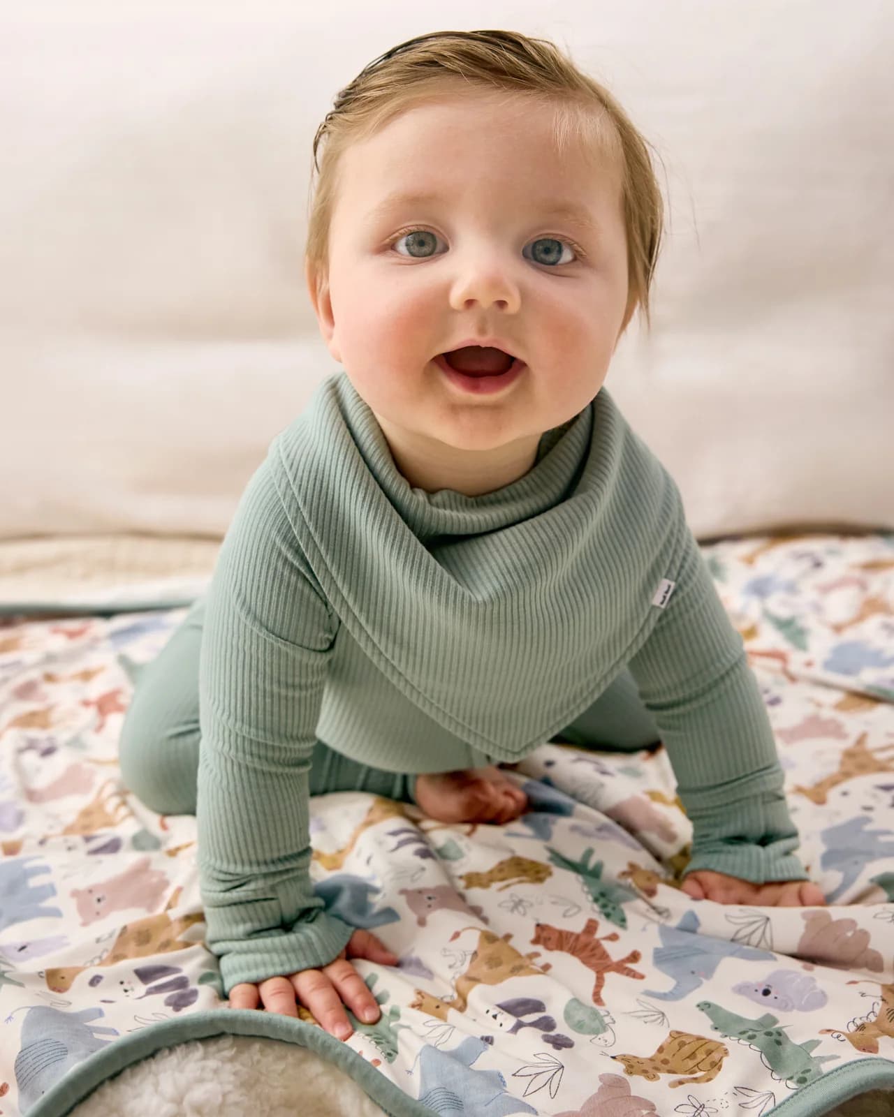 Willow Ribbed Bandana Bib by Little Sleepies