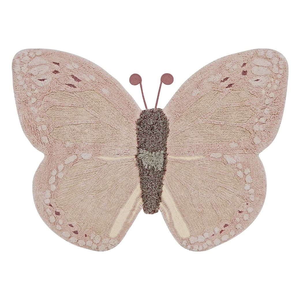 Baby Butterfly Washable Animal Rug by Lorena Canals