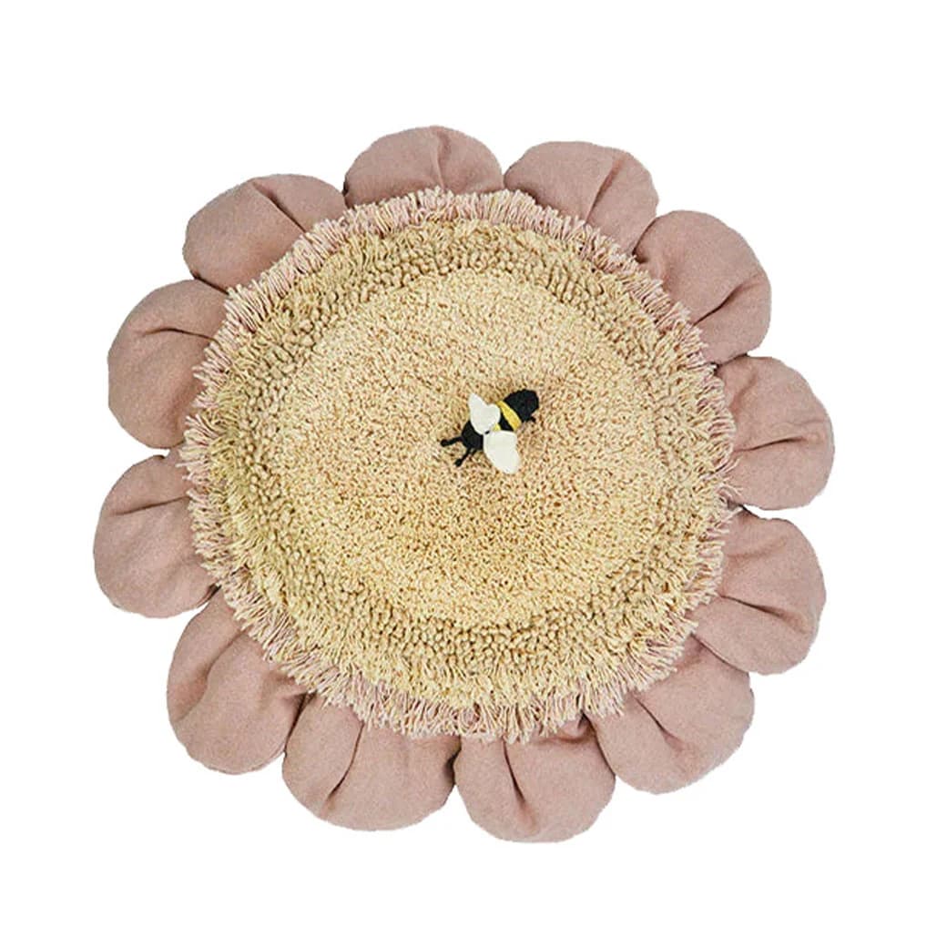 Pink Daisy Floor Cushion by Lorena Canals