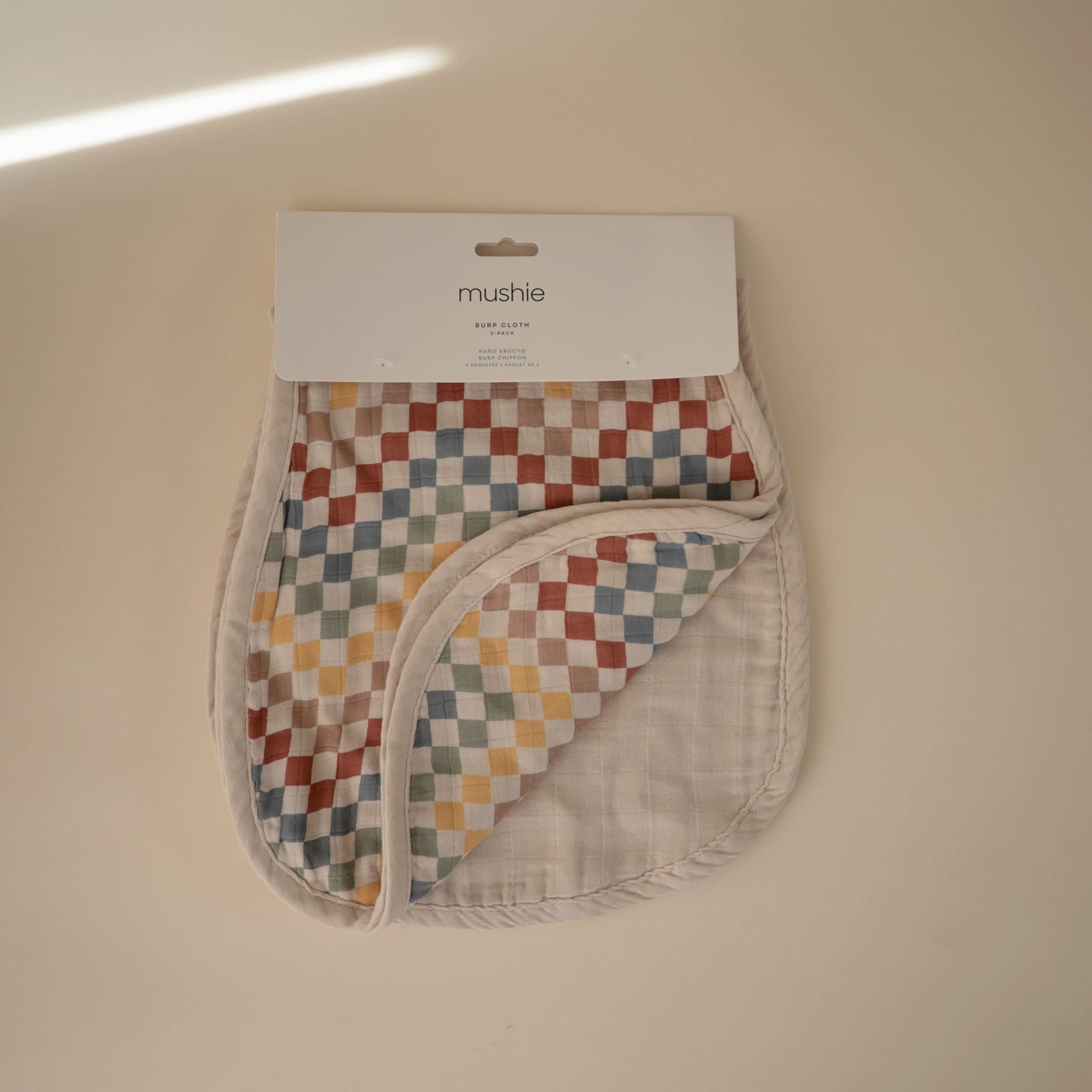 Mushie Organic Cotton Muslin Burp Cloth 2-Pack by Mushie