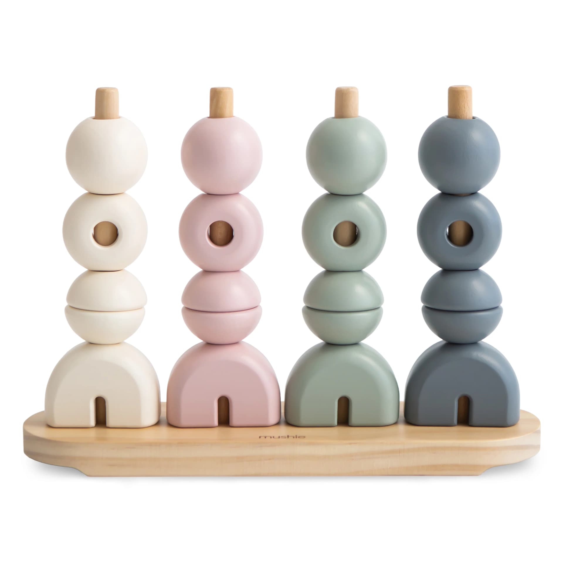 Wooden Multi Shape Stacker by Mushie
