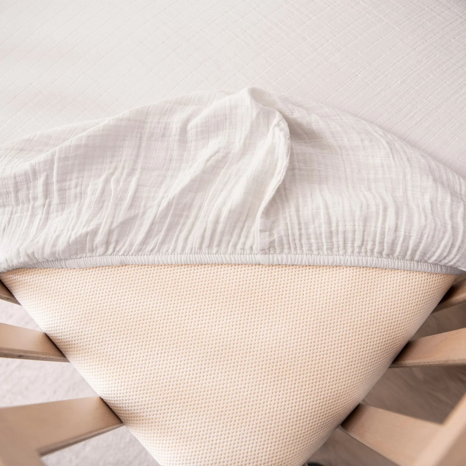 Breathable Organic Cotton Muslin Crib Sheets by Naturepedic