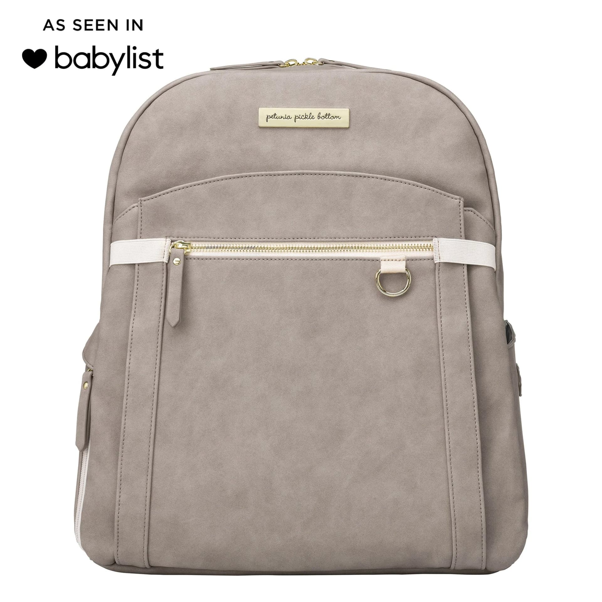 2-in-1 Provisions Breast Pump & Diaper Bag Backpack in Grey Matte Leatherette by Petunia Pickle Bottom