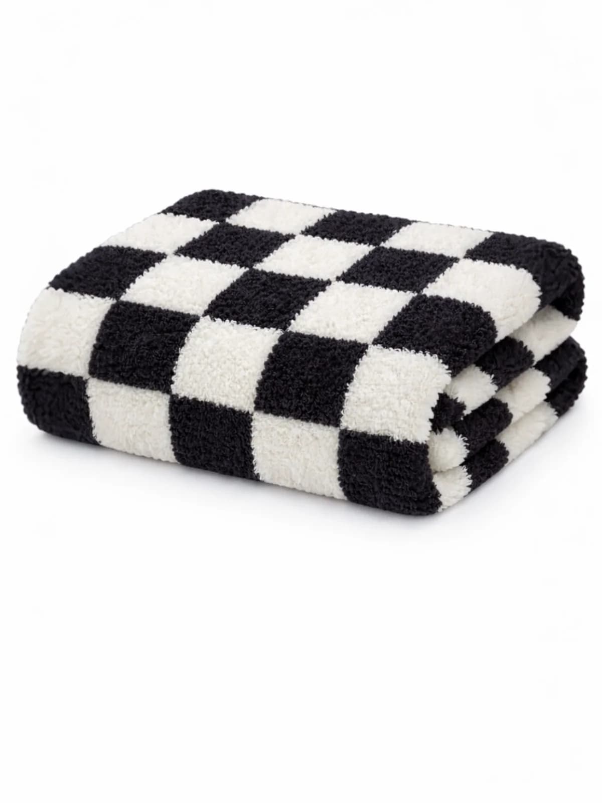 Phufy Bliss Checkerboard Blanket, Black by Phufy